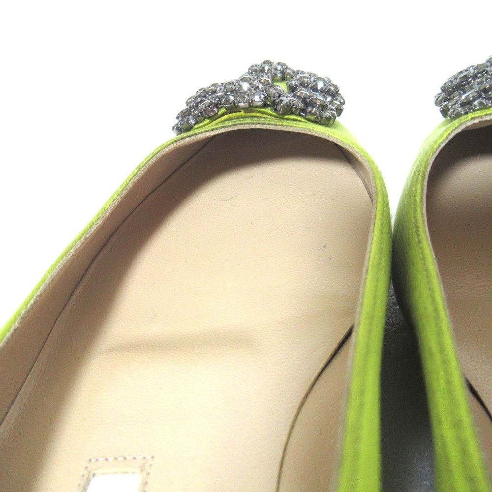 Manolo Blahnik Manolo Blahnik Manolo Blahnik Hangisi Satin Flat Shoes Textile Shoes DUTY FREE for USA Size ONE SIZE - 6 Thumbnail
