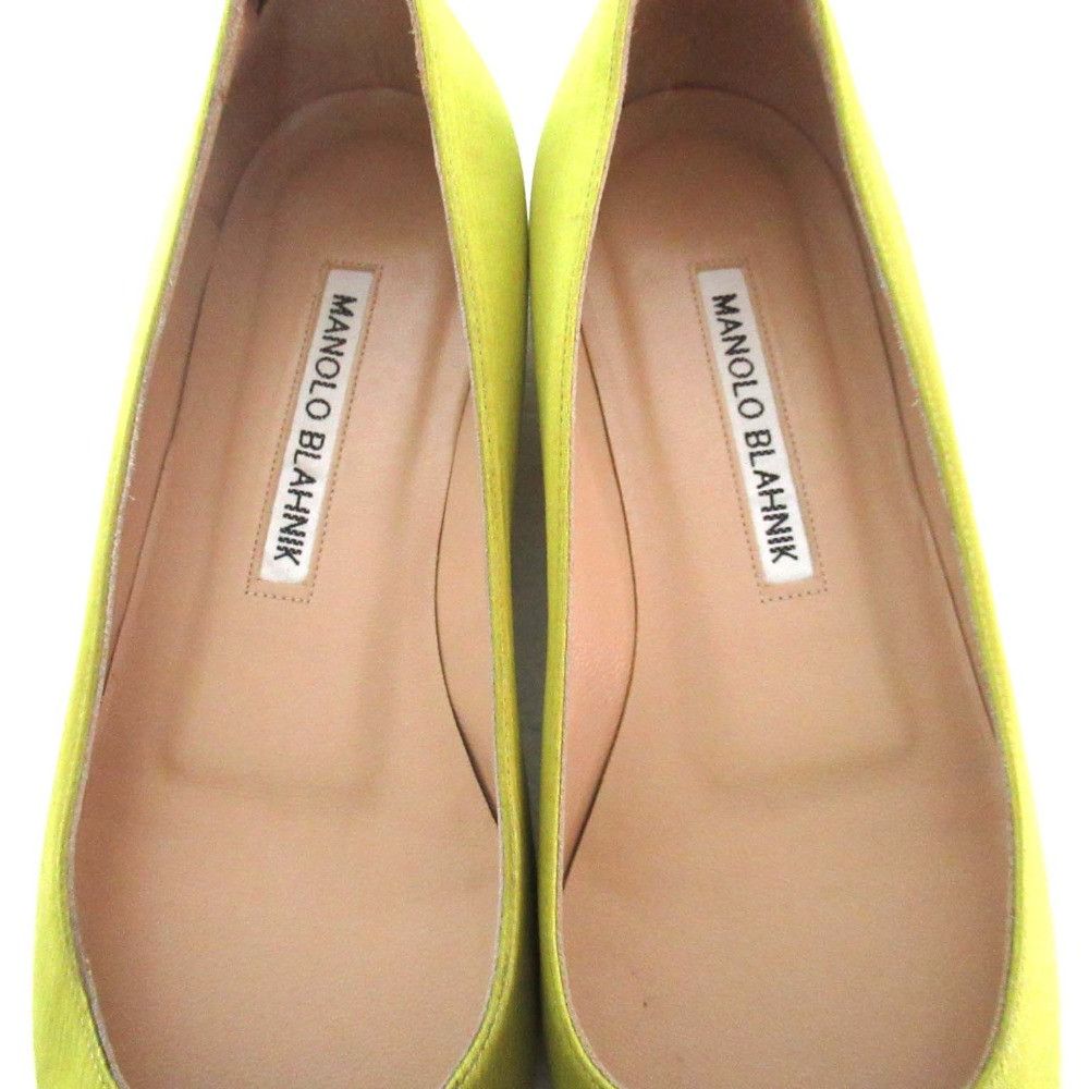 Manolo Blahnik Manolo Blahnik Manolo Blahnik Hangisi Satin Flat Shoes Textile Shoes DUTY FREE for USA Size ONE SIZE - 5 Thumbnail