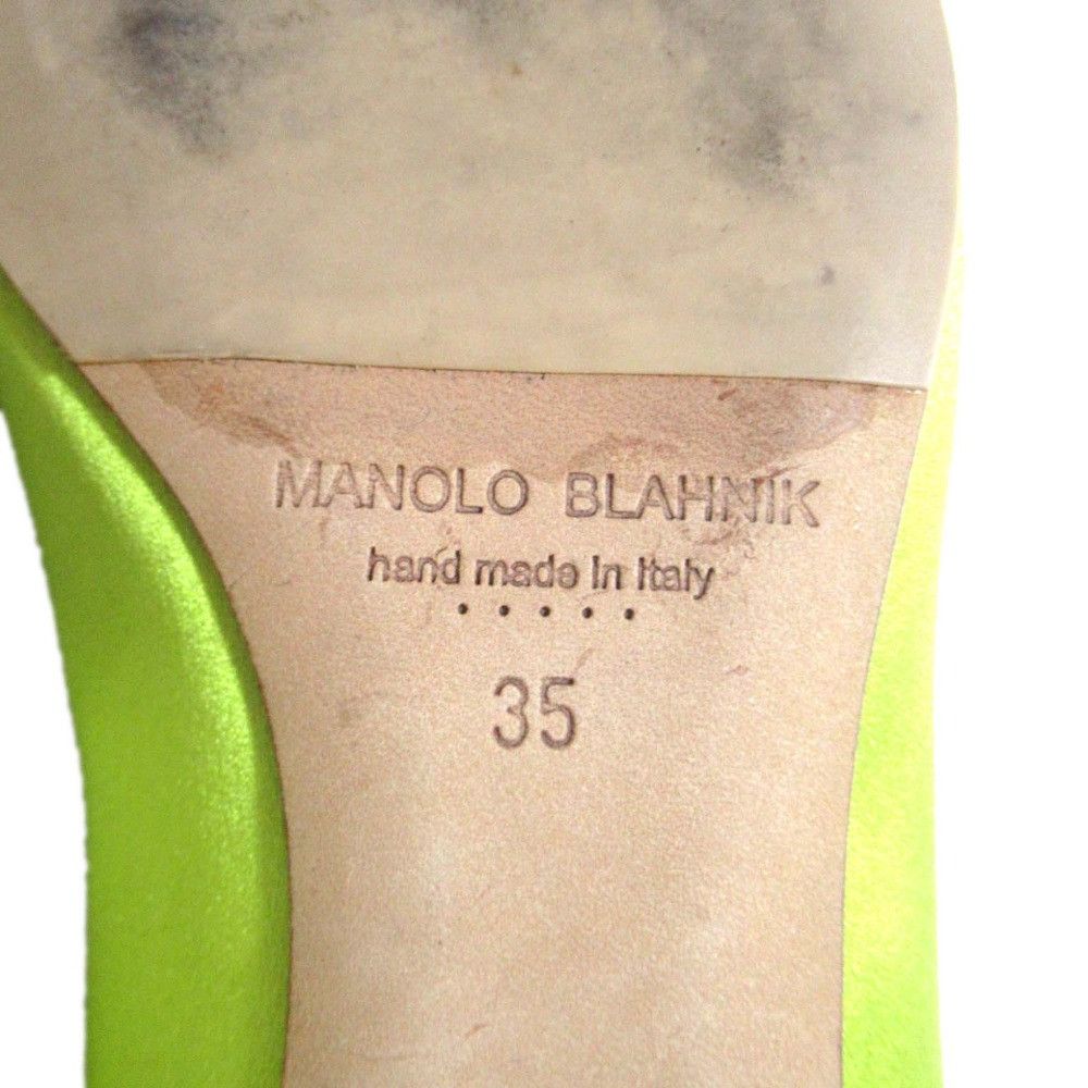 Manolo Blahnik Manolo Blahnik Manolo Blahnik Hangisi Satin Flat Shoes Textile Shoes DUTY FREE for USA Size ONE SIZE - 10 Thumbnail