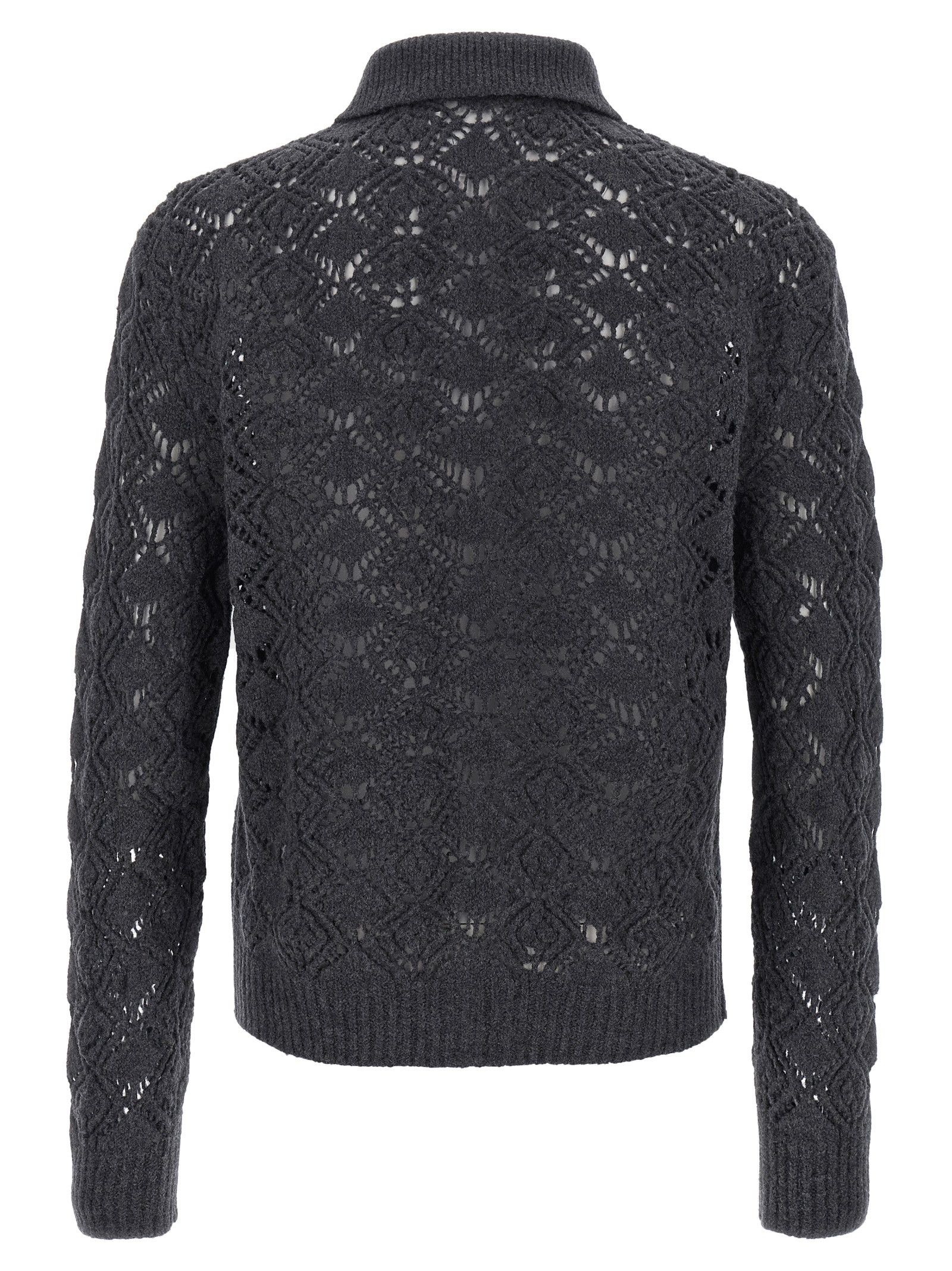 Jil Sander Openwork Wool Cardigan Size US M / EU 48-50 / 2 - 2 Thumbnail