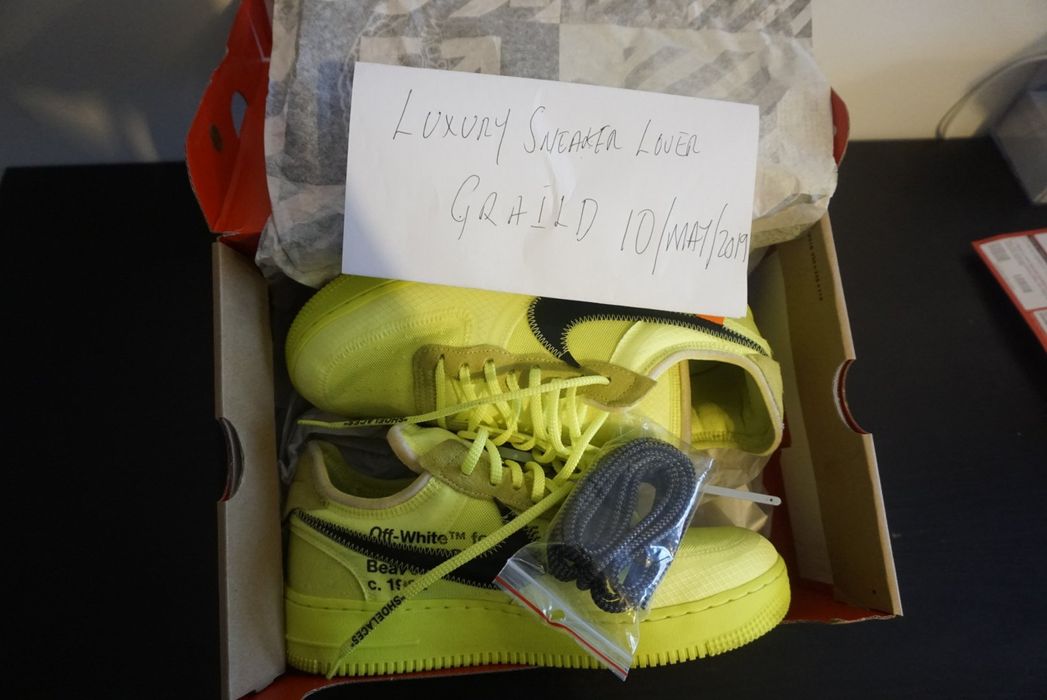 off white volt green af1