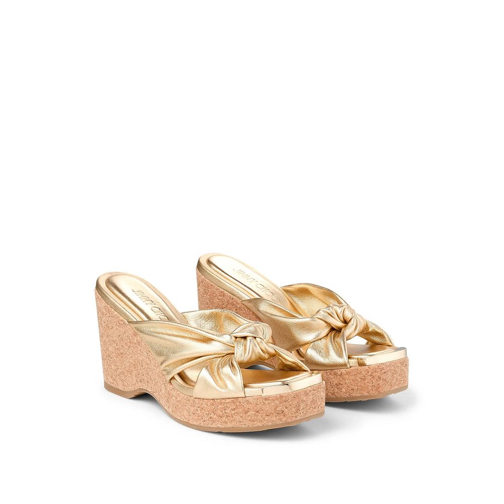 Jimmy Choo Jimmy Choo GOLD Sandals Size US 7.5 / IT 37.5 - 2 Thumbnail