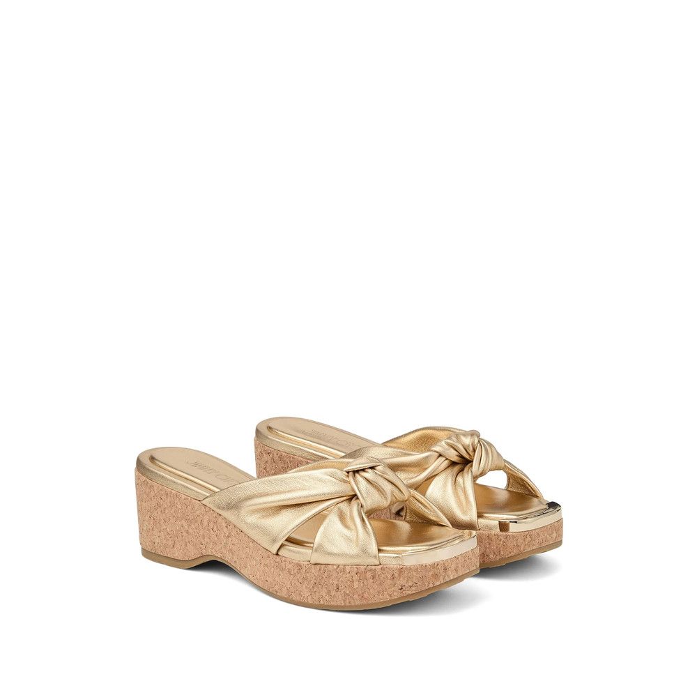 Jimmy Choo Jimmy Choo GOLD Mules Size US 9 / IT 39 - 3 Thumbnail