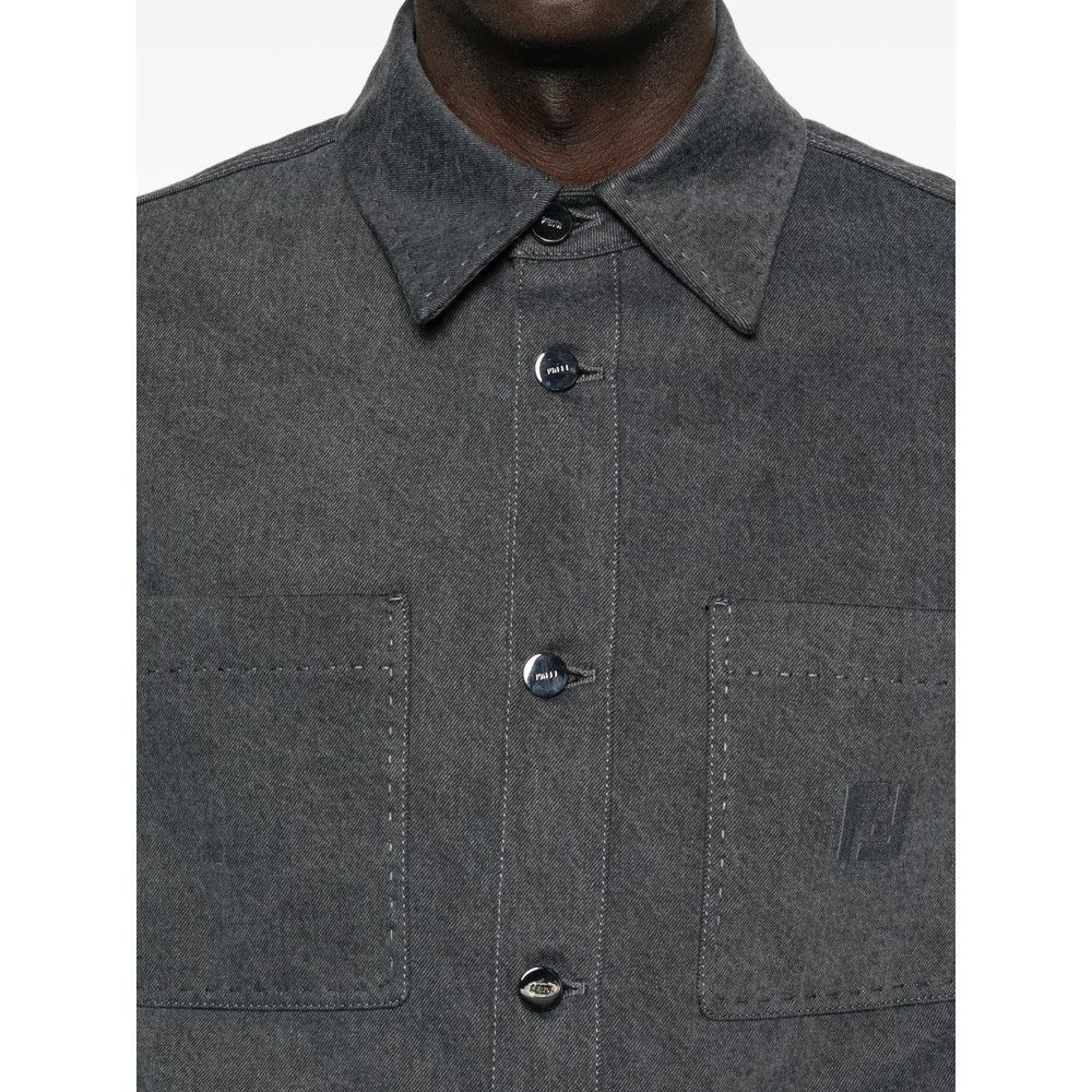 Fendi Fendi GREY Jackets - Shirt Jackets Size US XL / EU 56 / 4 - 5 Thumbnail