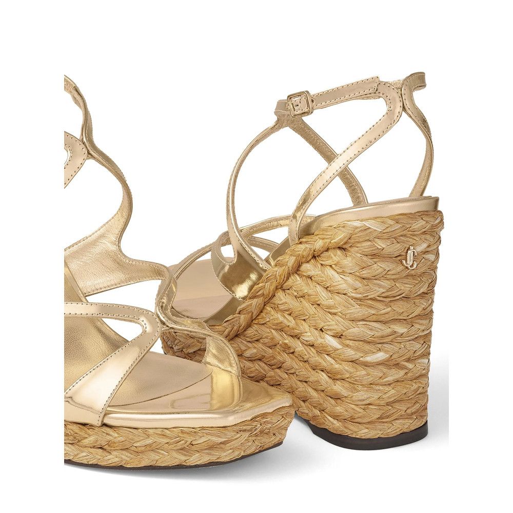 Jimmy Choo Jimmy Choo GOLD Sandals Size US 7 / IT 37 - 2 Thumbnail