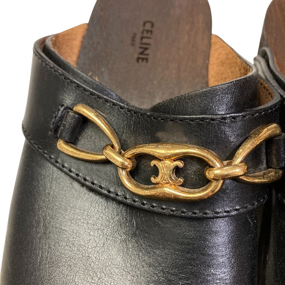 Celine Celine Celine Les Bois Triomphe Chain Leather Clog Sandals Leather Shoes DUTY FREE for USA Size ONE SIZE - 4 Thumbnail