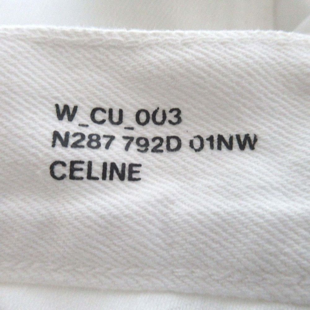 Celine Celine Celine Triomphe Signature Denim Wide Pants Textile Jeans N287 792D DUTY FREE for USA Size ONE SIZE - 8 Thumbnail