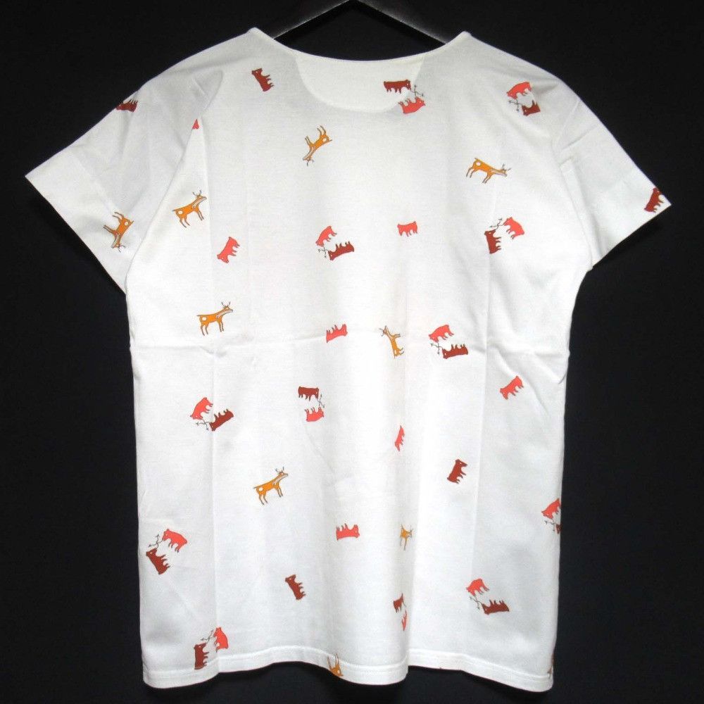 Hermes Hermes Hermès Kachina Print Cotton T-shirt36 Textile T-Shirts DUTY FREE for USA Size ONE SIZE - 2 Thumbnail
