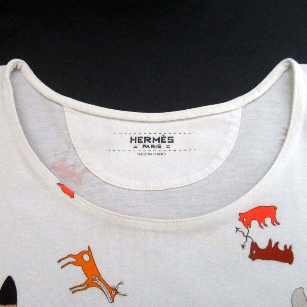 Hermes Hermes Hermès Kachina Print Cotton T-shirt36 Textile T-Shirts DUTY FREE for USA Size ONE SIZE - 4 Thumbnail