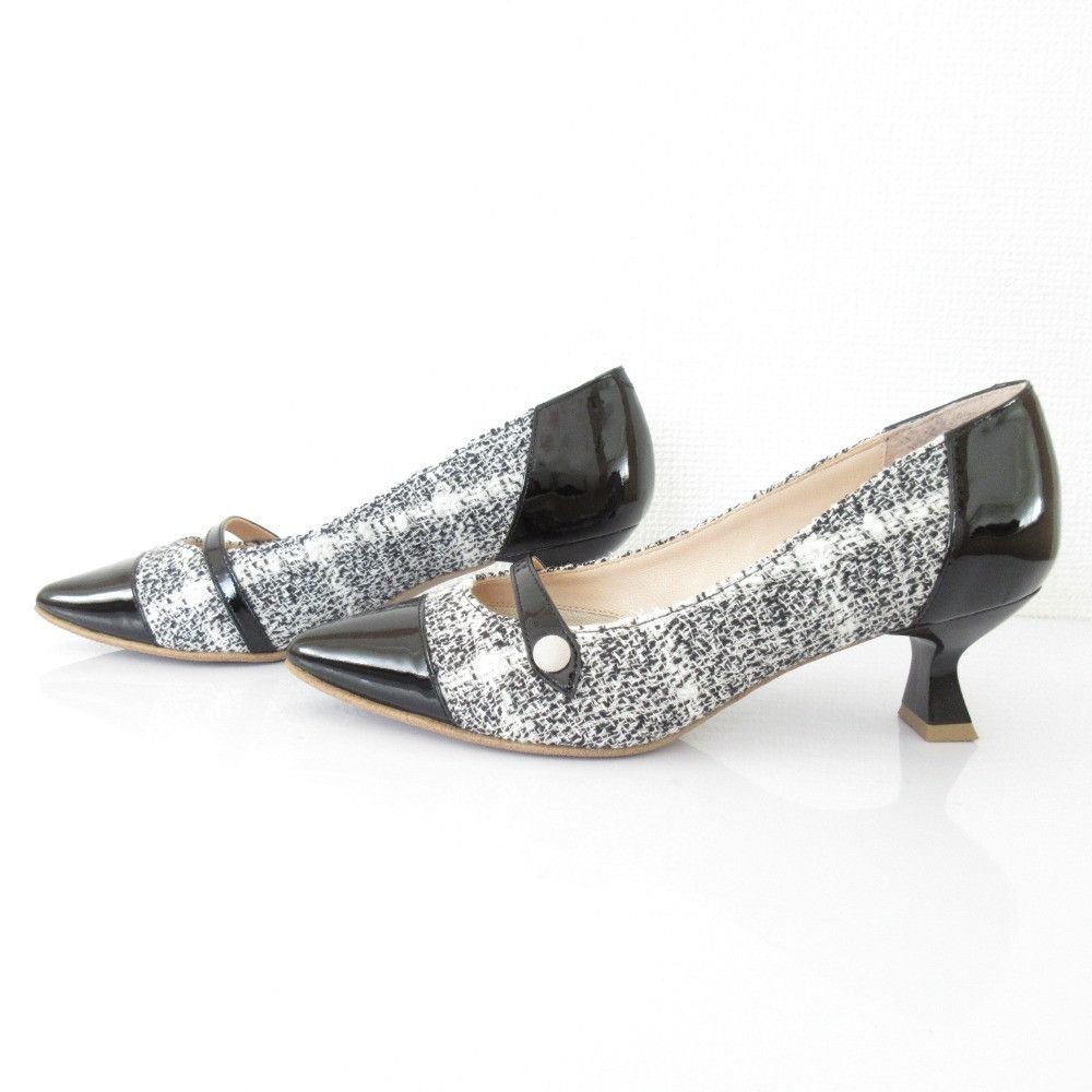 Other Other TALANTON by DIANA Tweed Enamel Pumps Textile Shoes DUTY FREE for USA Size ONE SIZE - 5 Thumbnail