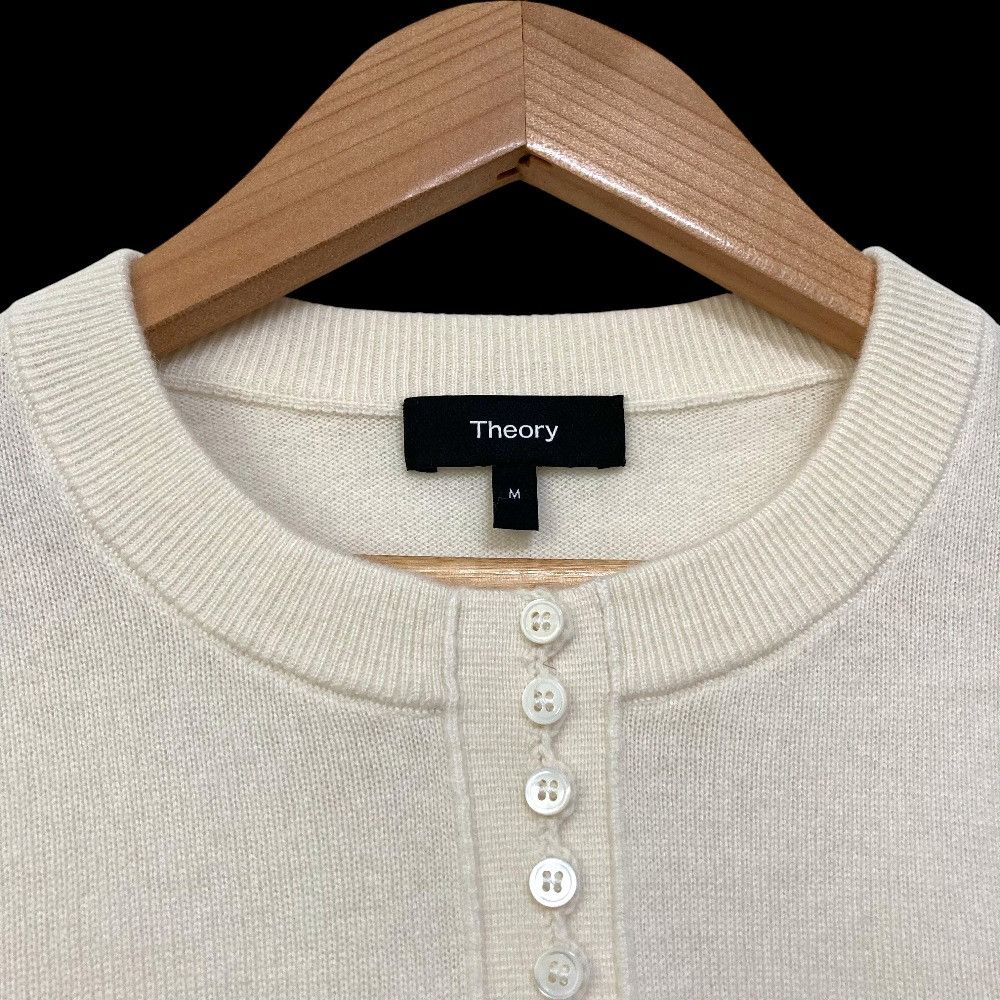 Theory Theory Theory CASHMERE BTN PLKT HENLEY Cashmere Knitwear Textile Tops DUTY FREE for USA Size ONE SIZE - 3 Thumbnail