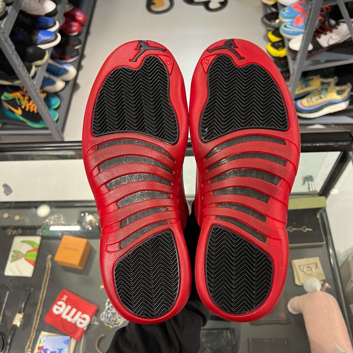 Jordan Brand Jordan AJ12 Black Red Size US 11 / EU 44 - 4 Thumbnail