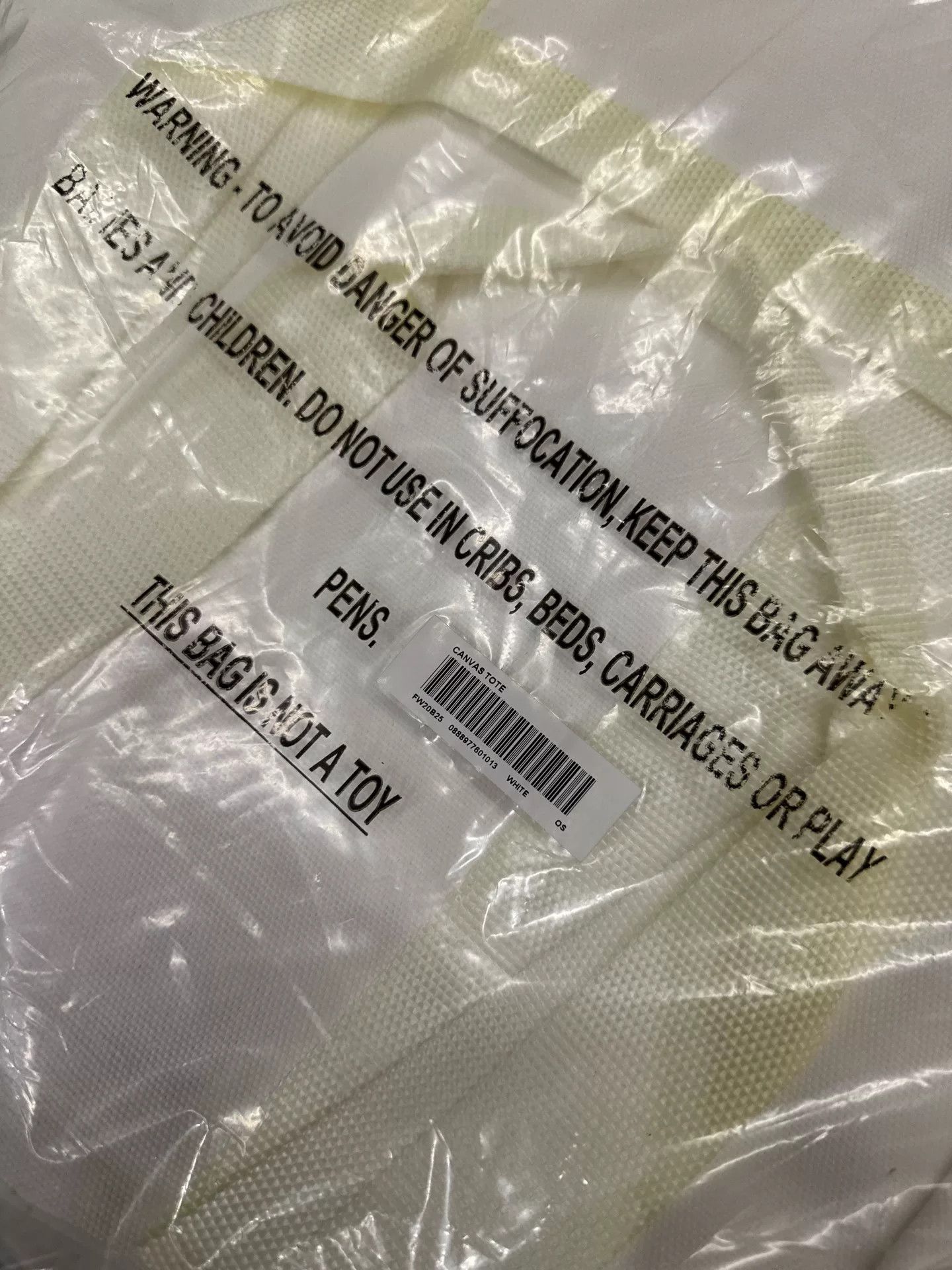 Supreme Supreme FW20 Canvas Logo Tote Bag Size ONE SIZE - 3 Thumbnail