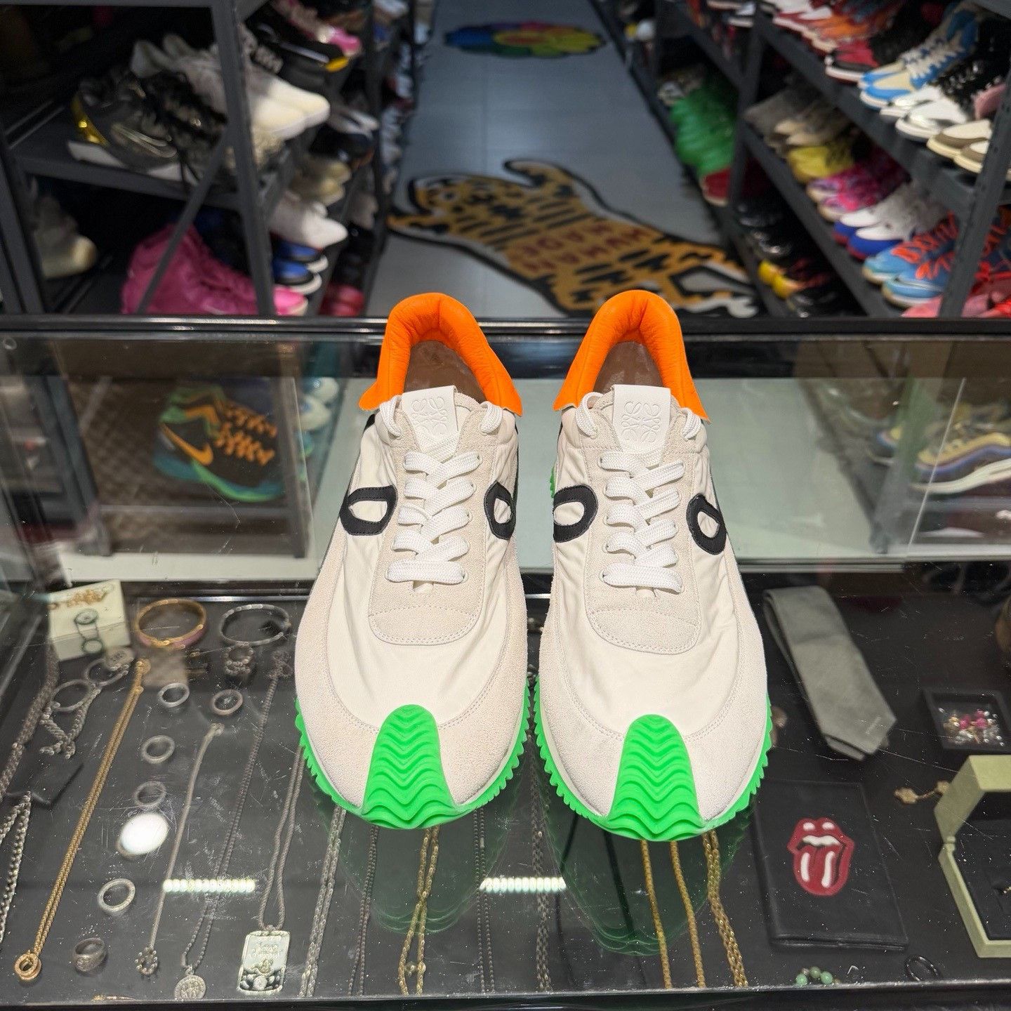 Loewe Loewe Flow Runner Gray-Green Sneakers Size US 10 / EU 43 - 2 Thumbnail