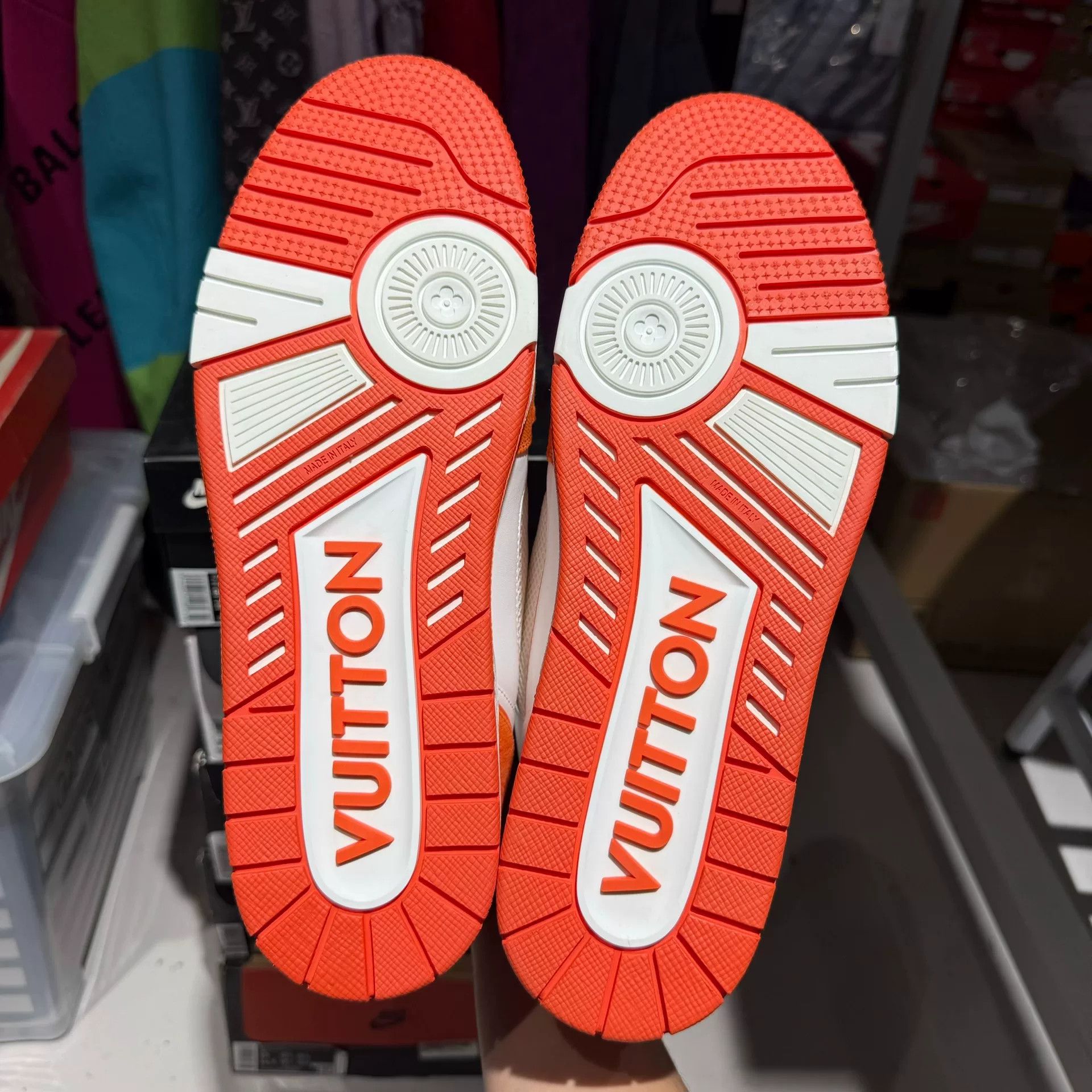 Louis Vuitton Louis Vuitton LV Trainer Velcro White Orange Size US 10 / EU 43 - 5 Thumbnail