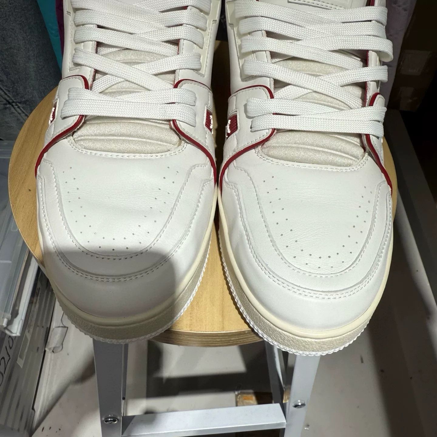 Louis Vuitton Louis Vuitton LV Trainer Red White Size US 10 / EU 43 - 4 Thumbnail