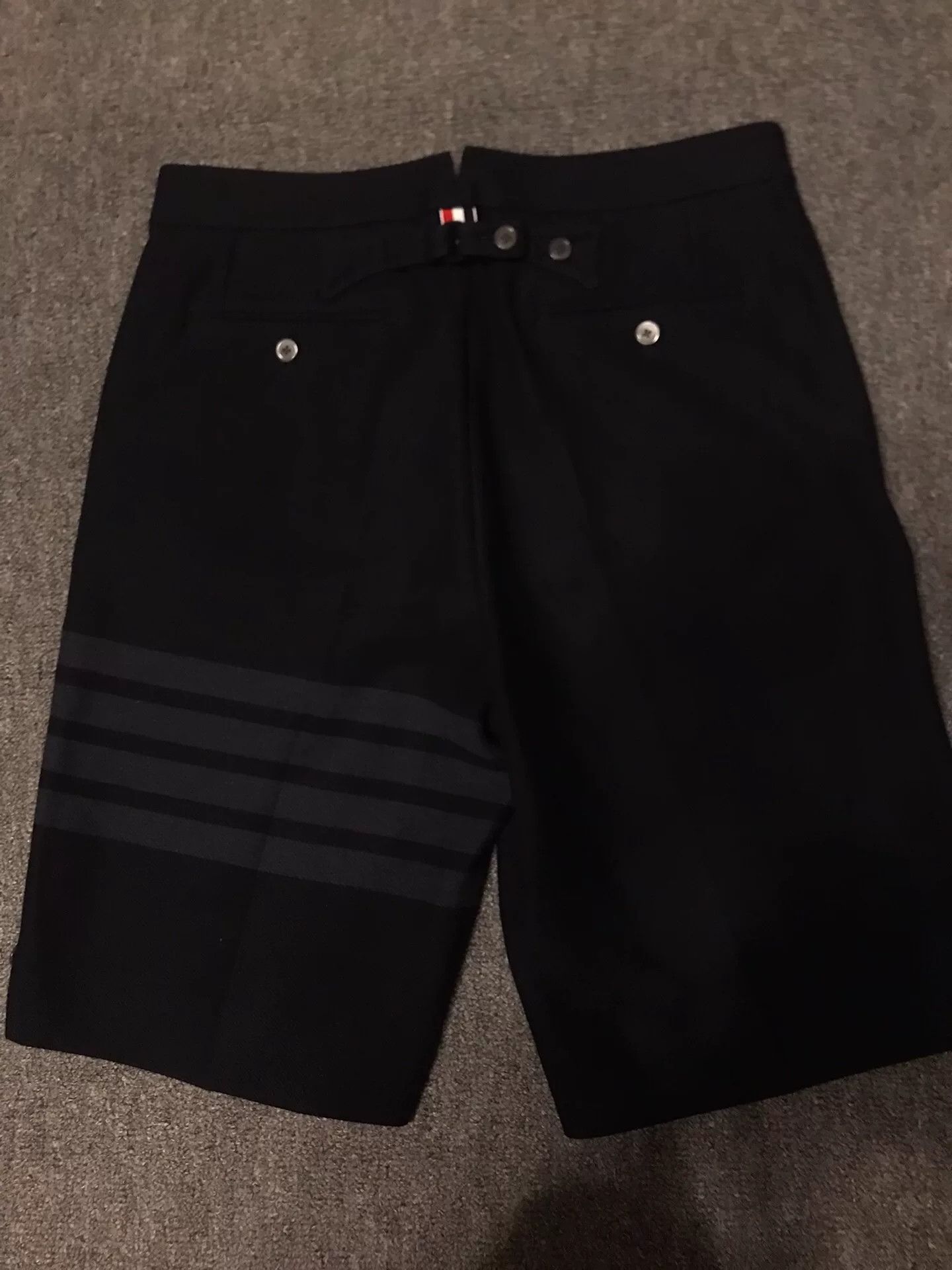 Thom Browne Thom Browne Dark Navy Striped Shorts Size US 28 / EU 44 - 2 Thumbnail