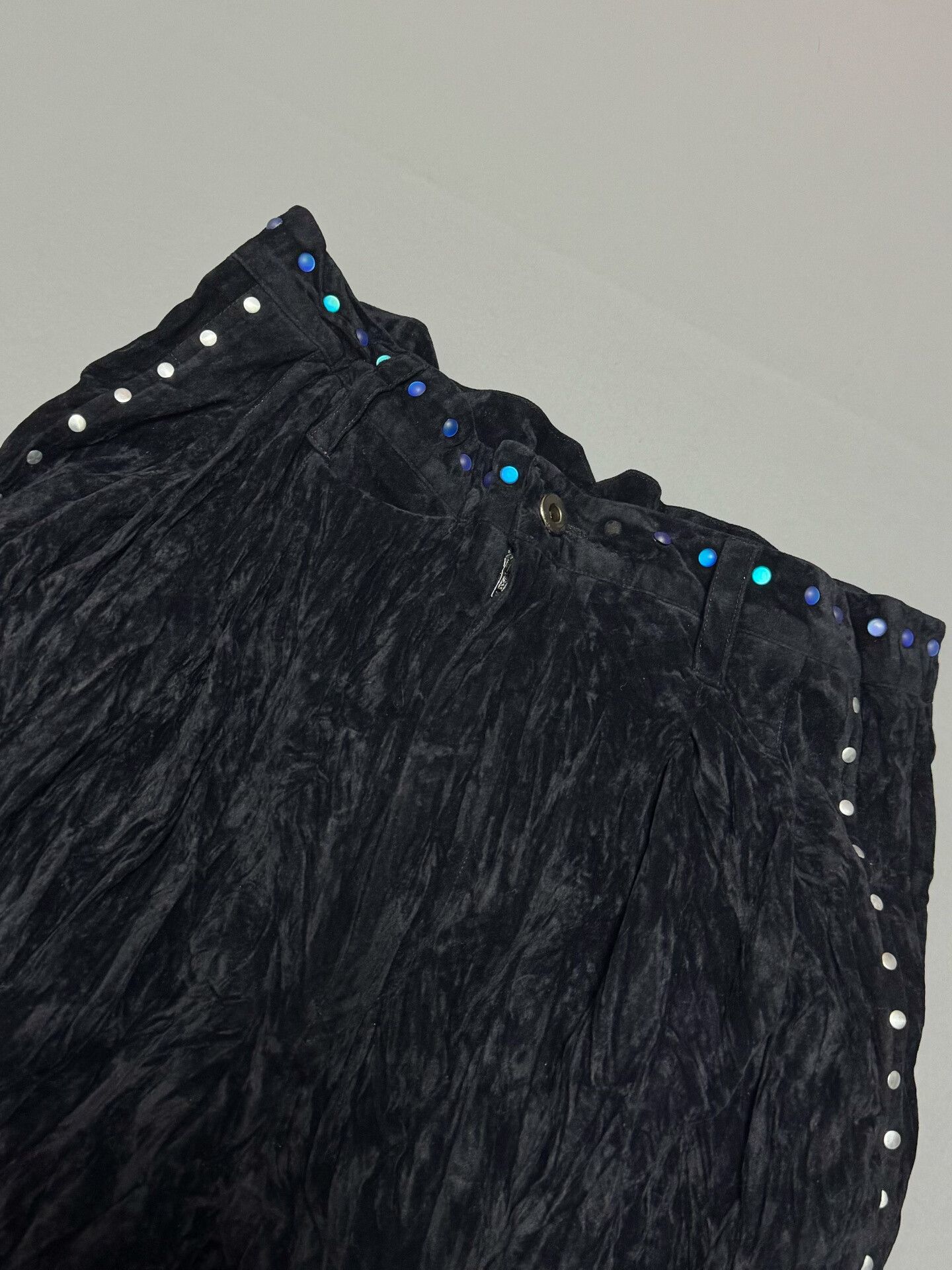 Issey Miyake Issey Miyake 1980s Sample Velvet Pearl Pants Size 31" - 3 Thumbnail