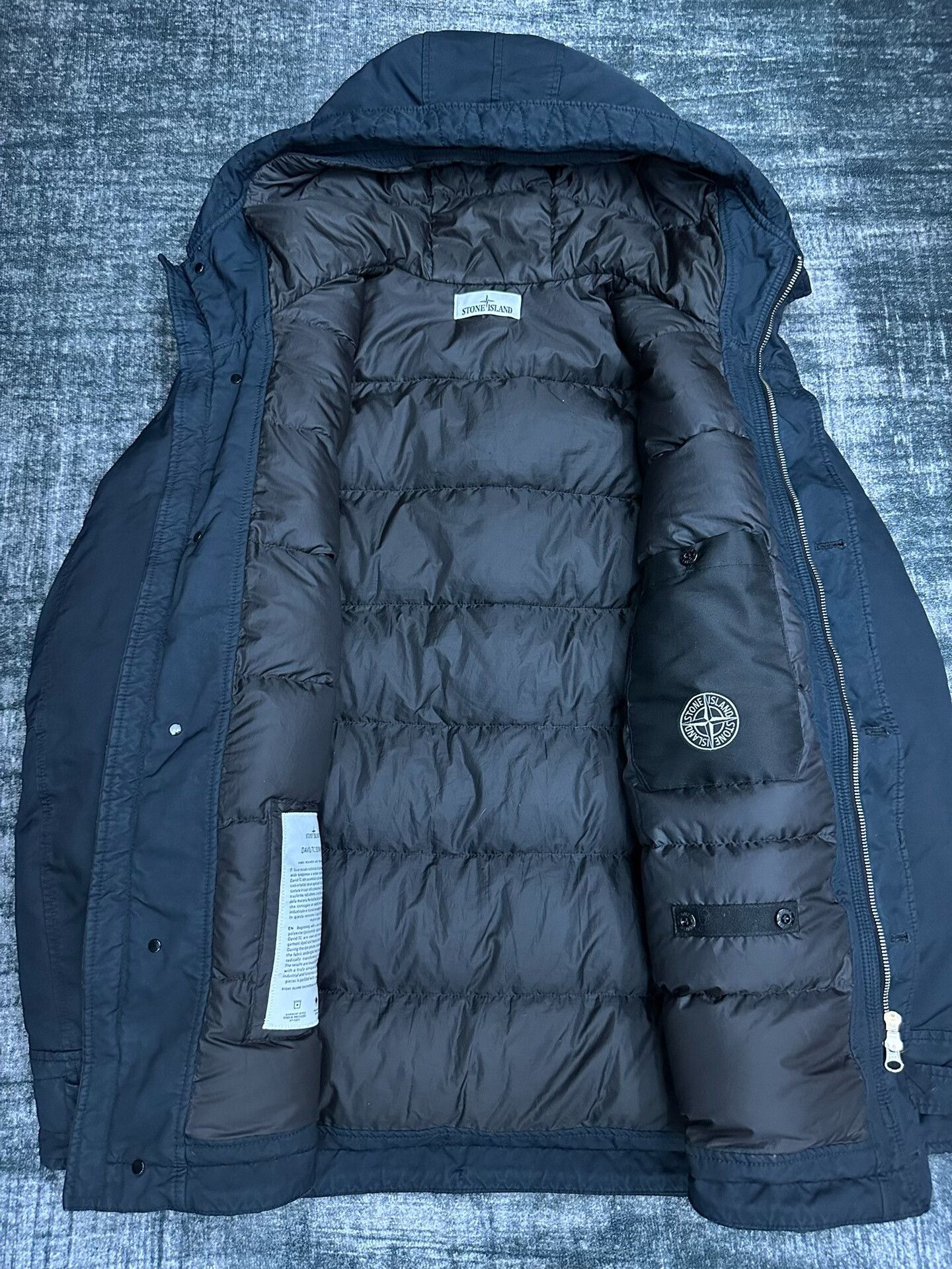 Stone Island Stone Island Navy Hooded Down Jacket Size US XL / EU 56 / 4 - 3 Thumbnail