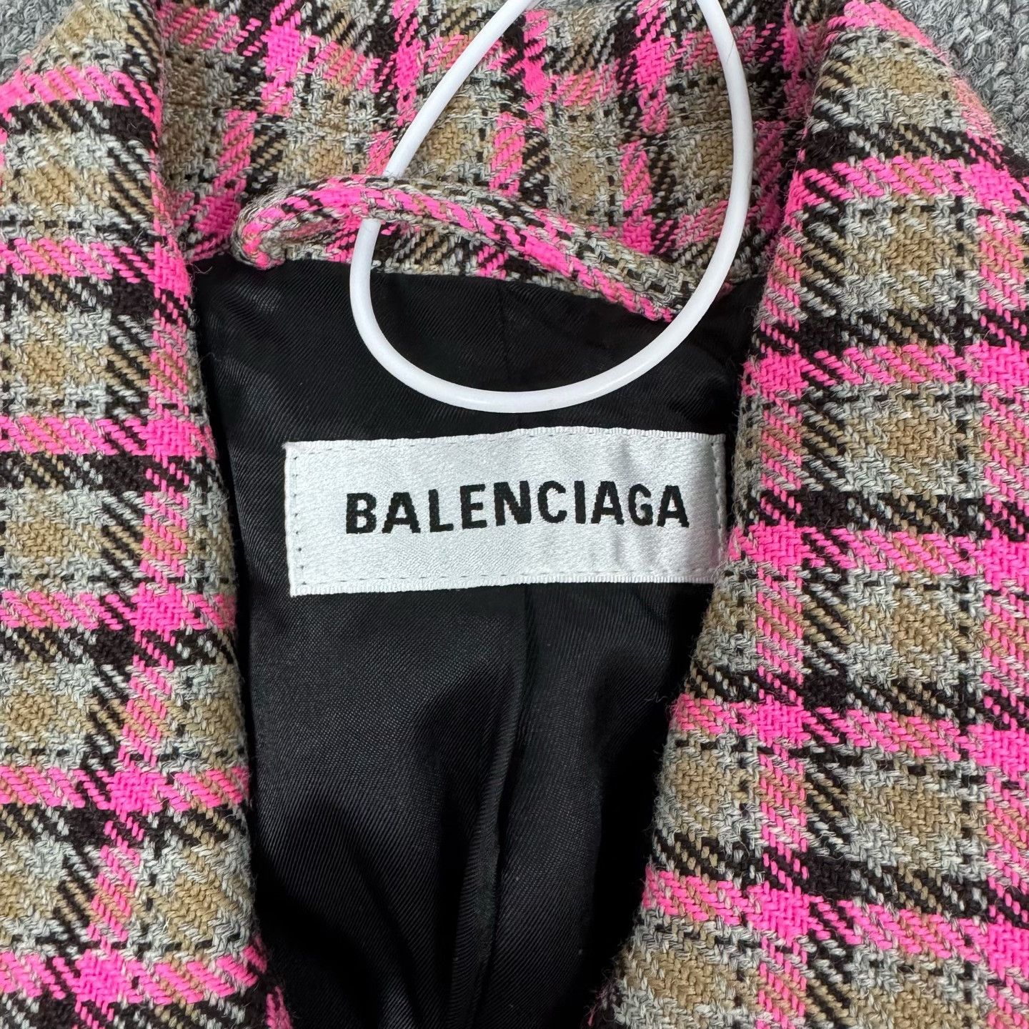 Balenciaga Balenciaga Double-Breasted Plaid Coat Size S / US 4 / IT 40 - 5 Thumbnail