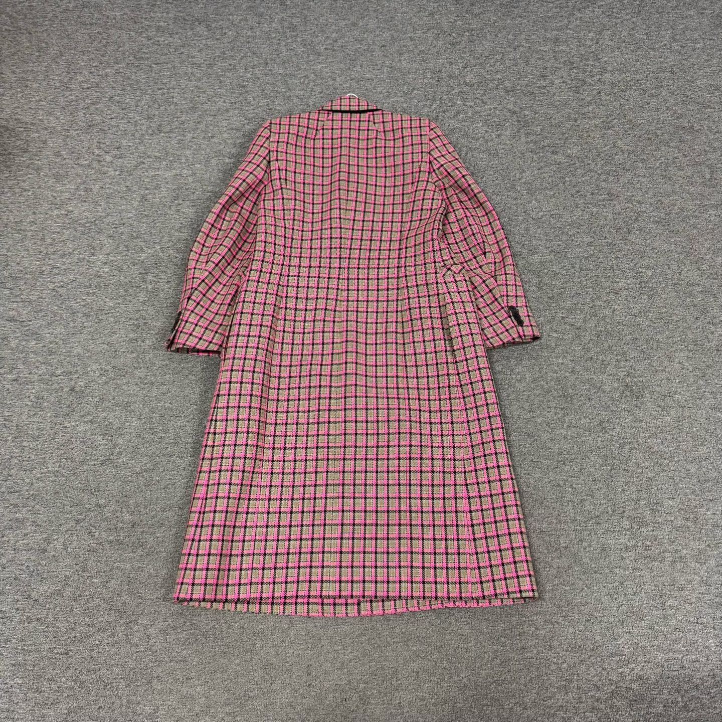 Balenciaga Balenciaga Double-Breasted Plaid Coat Size S / US 4 / IT 40 - 2 Thumbnail
