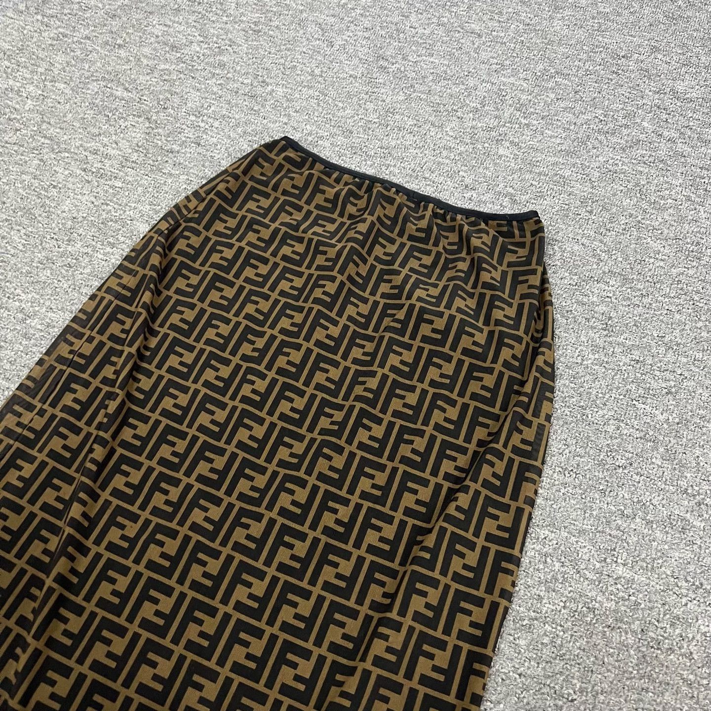 Fendi Fendi FF Logo Print Long Skirt Size 42" / US 20 - 3 Thumbnail