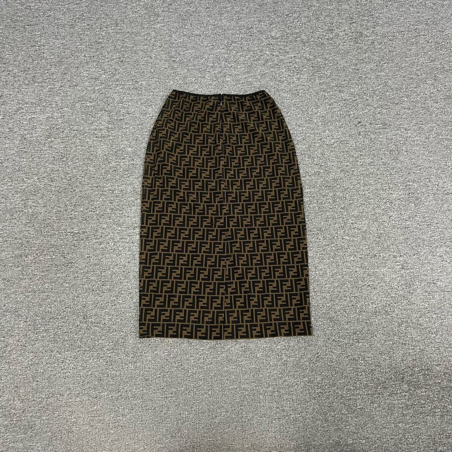 Fendi Fendi FF Logo Print Long Skirt Size 42" / US 20 - 2 Thumbnail