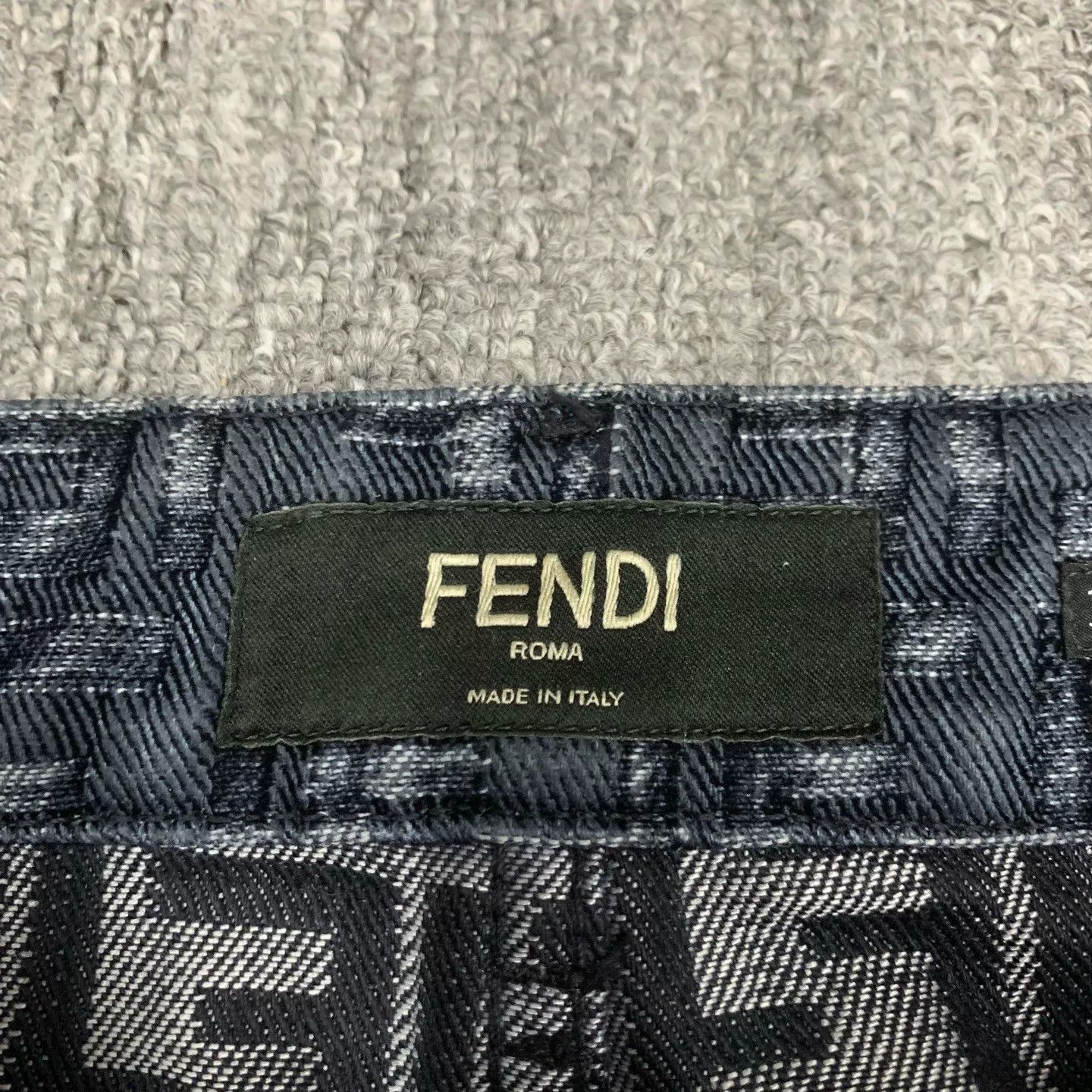 Fendi FENDI Blue Double F Flocked Jeans Size US 32 / EU 48 - 4 Thumbnail