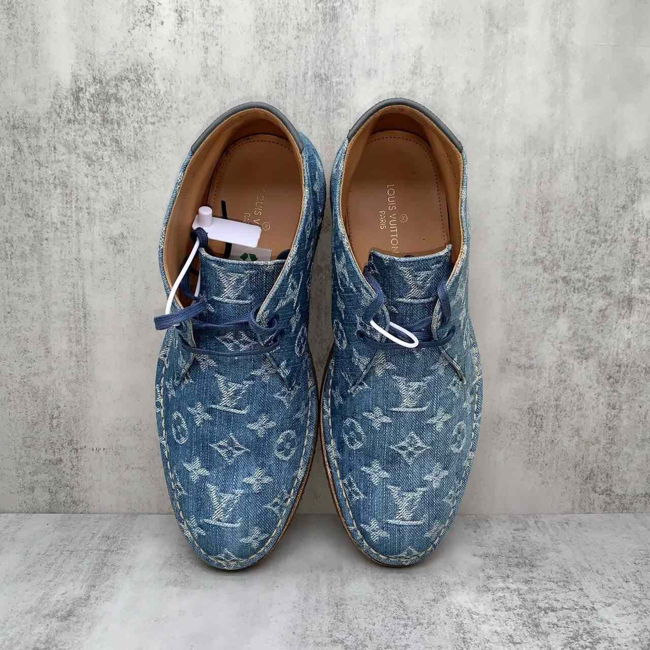 Louis Vuitton Louis Vuitton Blue Denim Monogram Short Boots Size US 5.5 / IT 35.5 - 6 Thumbnail