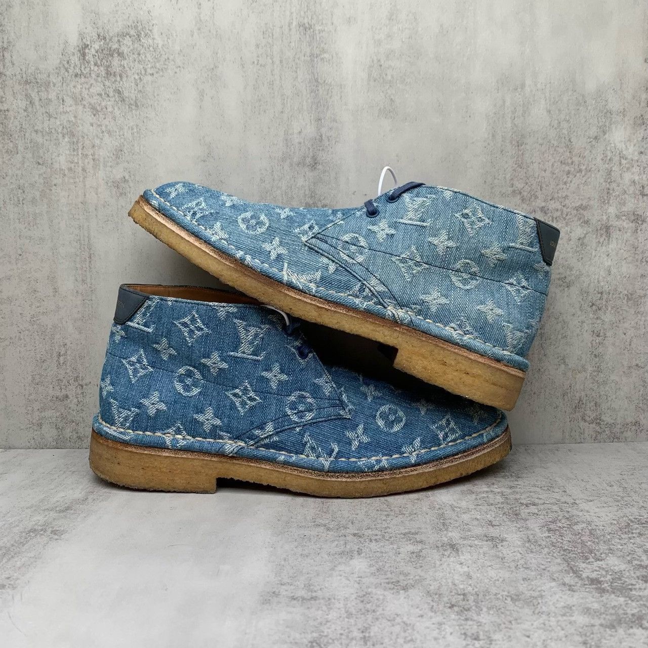 Louis Vuitton Louis Vuitton Blue Denim Monogram Short Boots Size US 5.5 / IT 35.5 - 2 Thumbnail