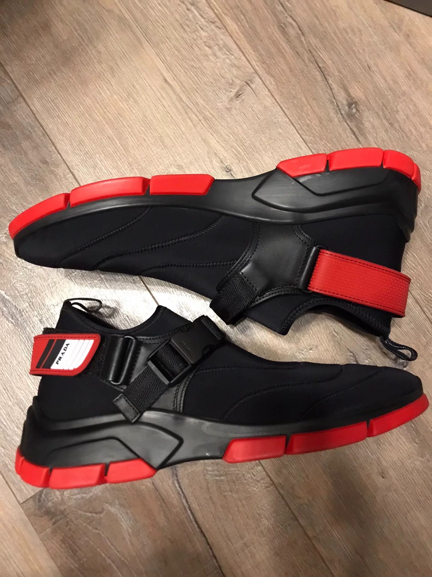 Prada Prada Black Red Magic Buckle Casual Shoes Size US 9 / EU 42 - 7 Thumbnail
