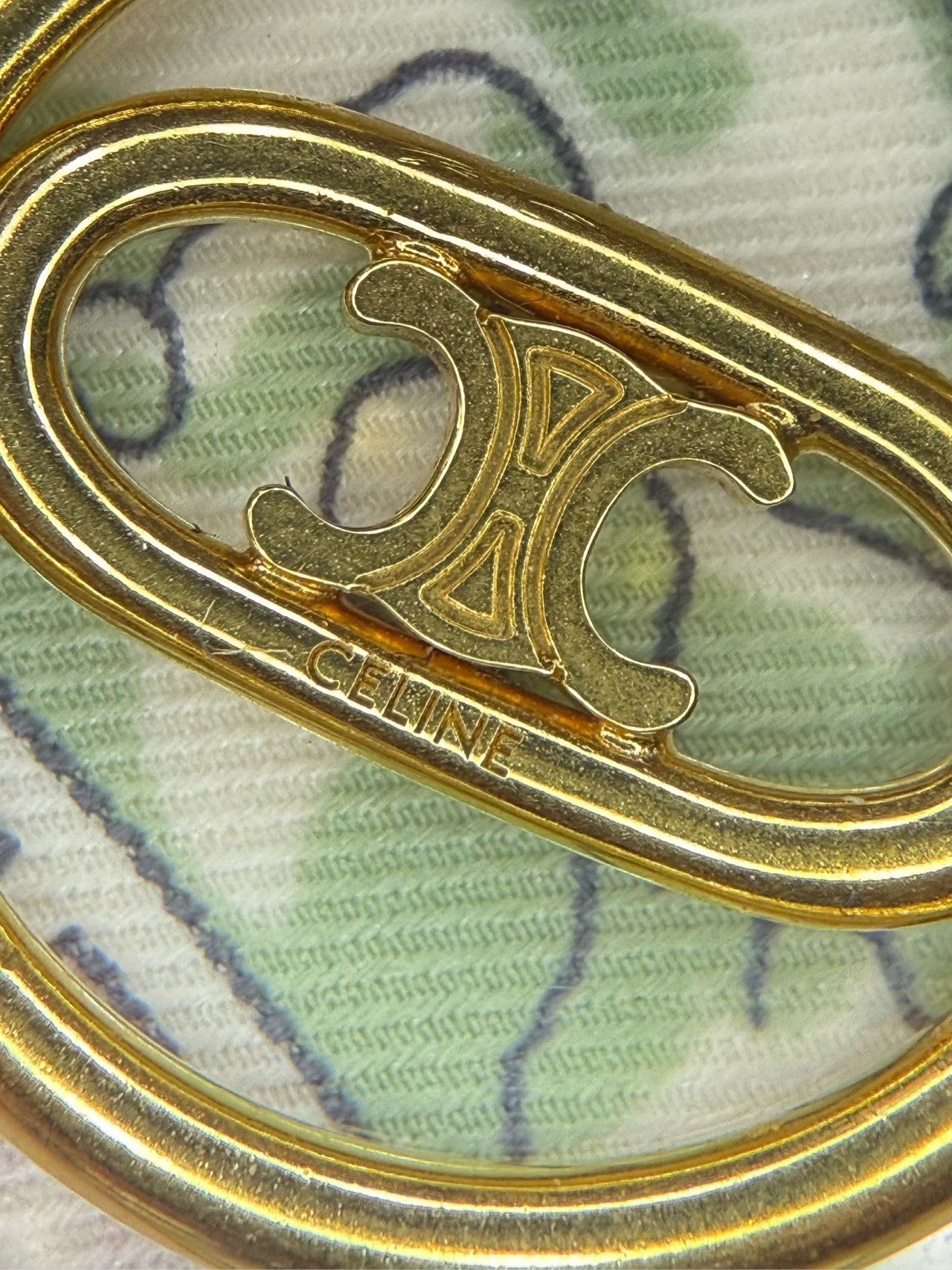 Celine Celine Large C Golden Earrings Size ONE SIZE - 4 Thumbnail
