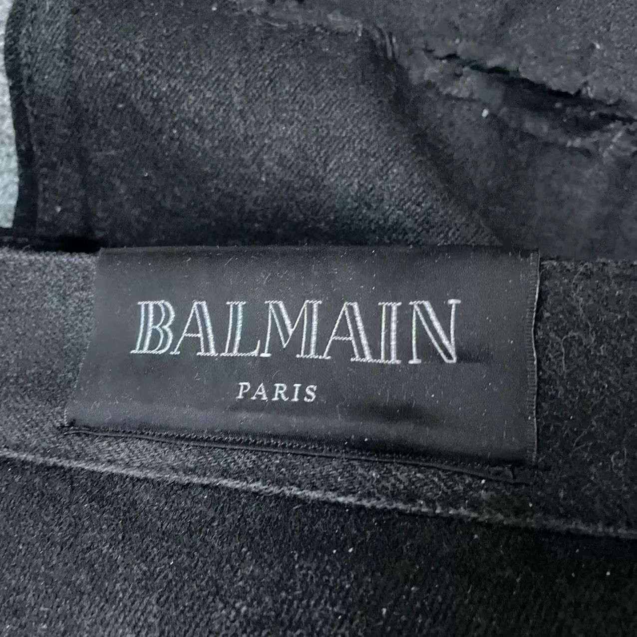 Balmain BALMAIN Wax-Coated Distressed Jeans Size US 33 - 5 Thumbnail