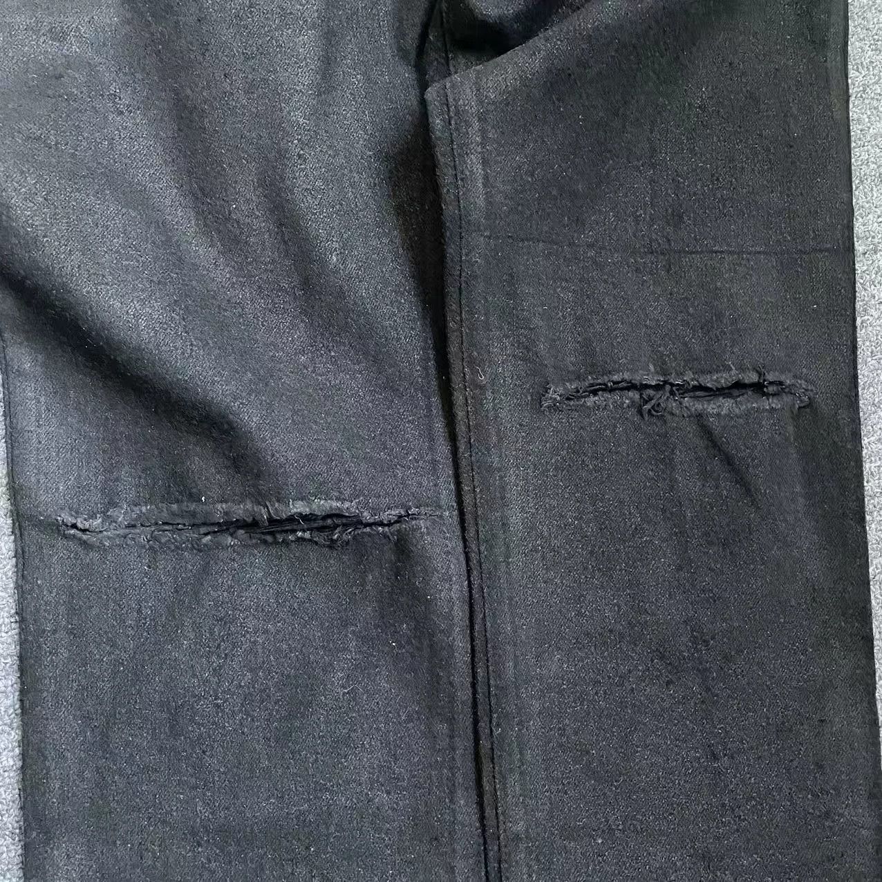 Balmain BALMAIN Wax-Coated Distressed Jeans Size US 33 - 6 Thumbnail