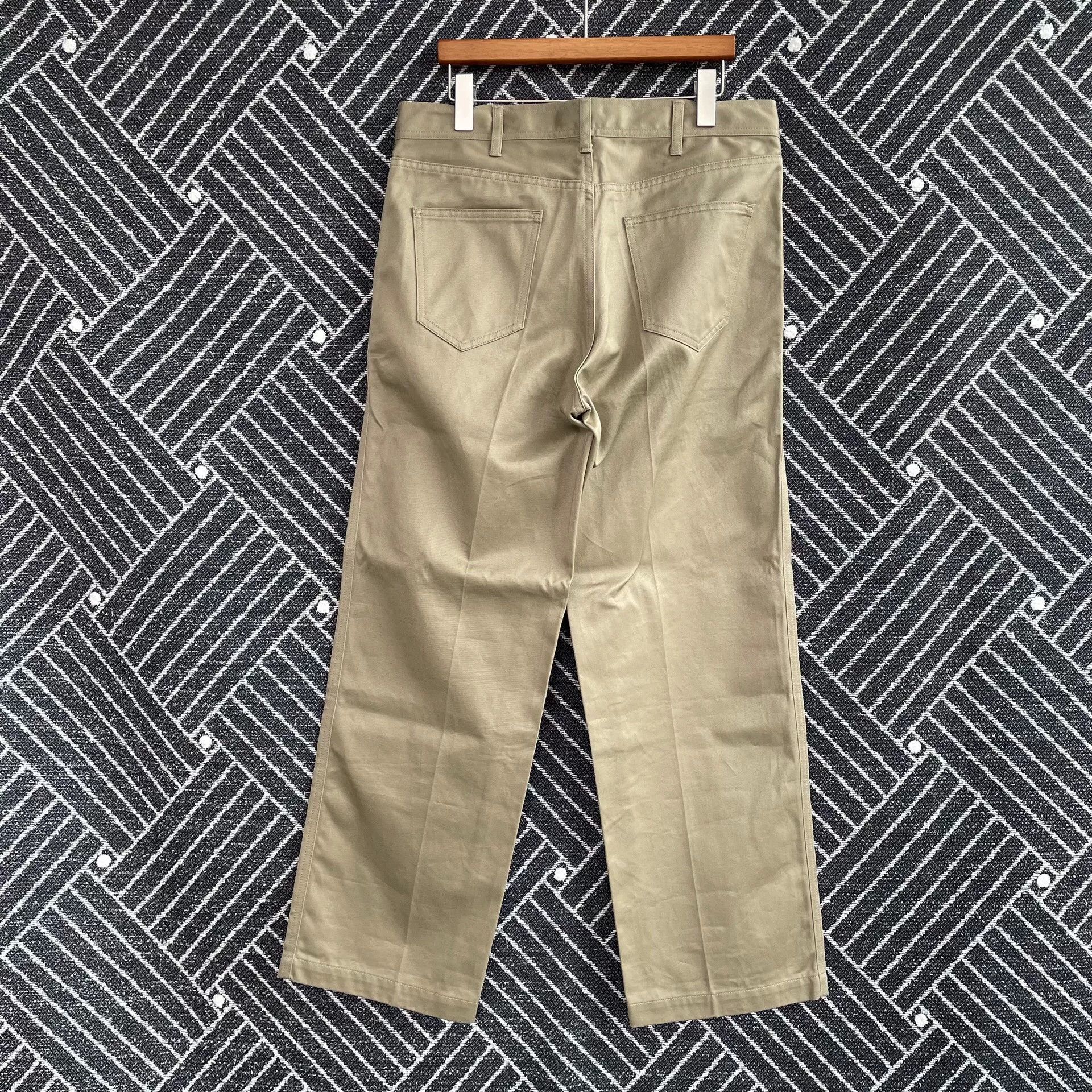 Celine Celine Khaki Straight-Leg Suit Pants Size US 32 / EU 48 - 2 Thumbnail