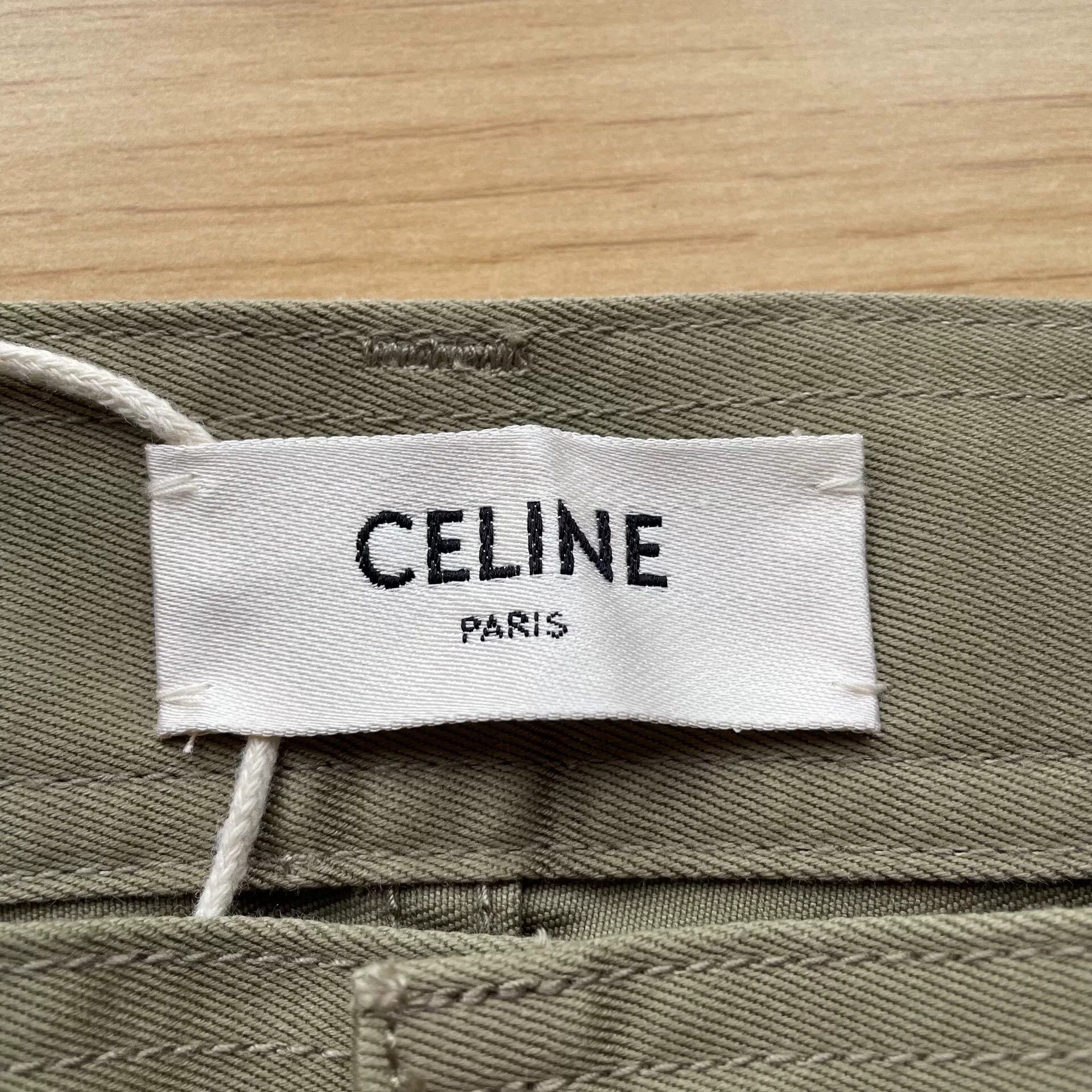 Celine Celine Khaki Straight-Leg Suit Pants Size US 32 / EU 48 - 4 Thumbnail