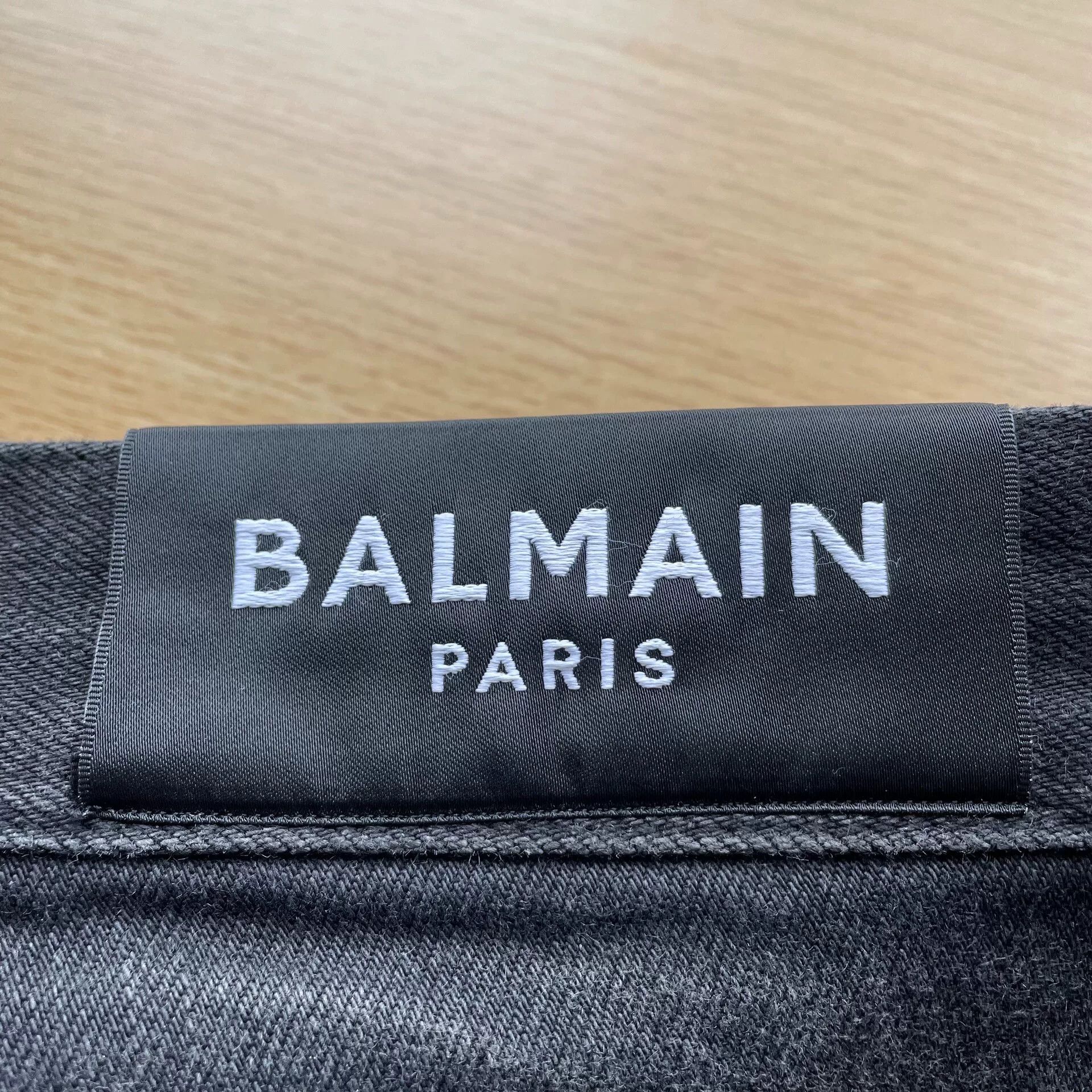 Balmain Balmain Black Silver Washed Distressed Jeans Size US 32 / EU 48 - 7 Thumbnail