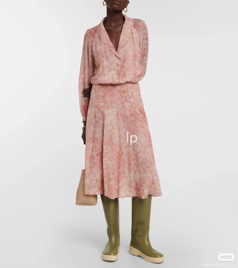 Loro Piana Loro Piana Light Pink Floral Dress Size S / US 4 / IT 40 - 9 Thumbnail