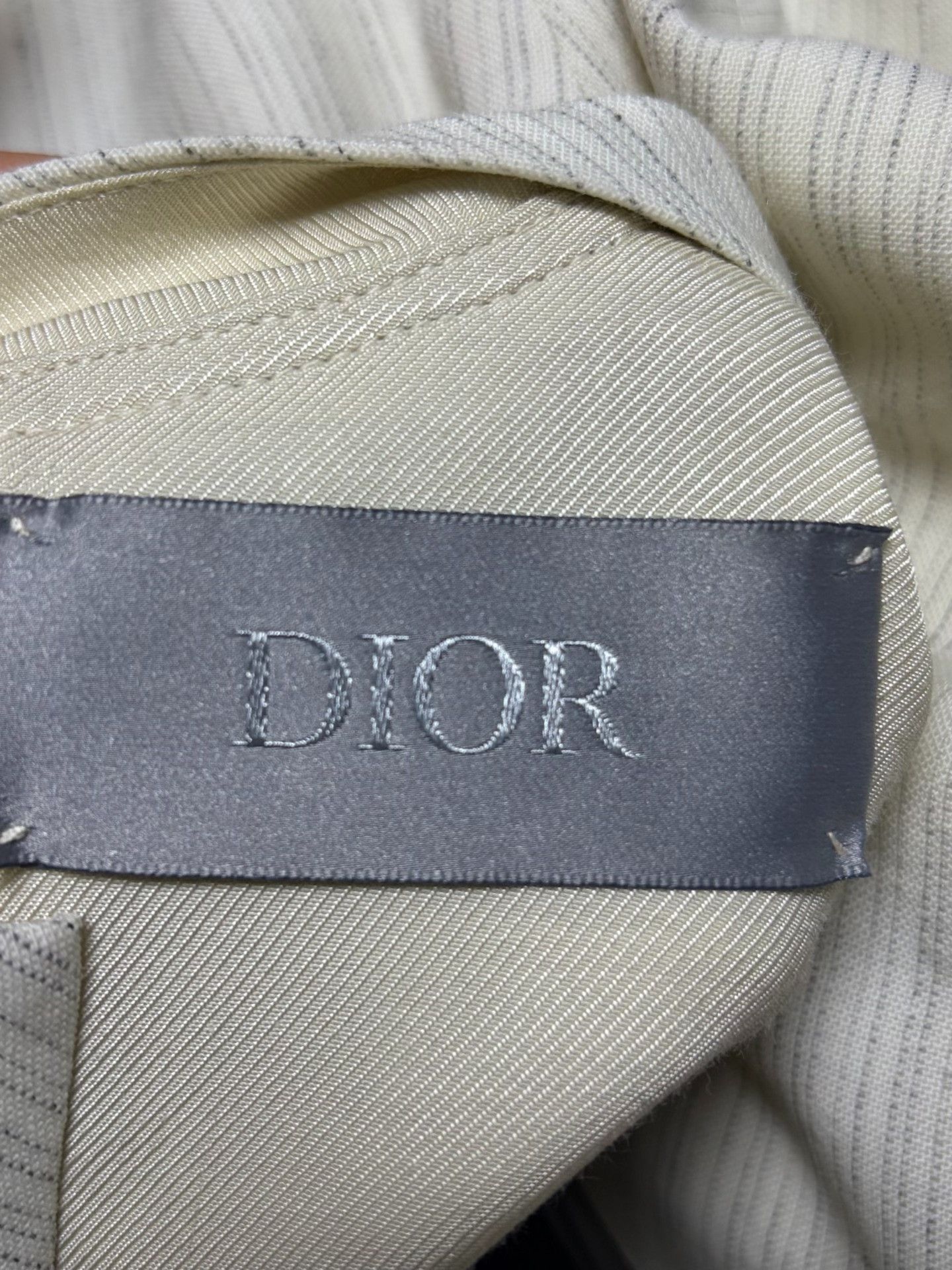 Dior Dior FW23 Beige Striped Stand-Collar Coat Size US M / EU 48-50 / 2 - 3 Thumbnail