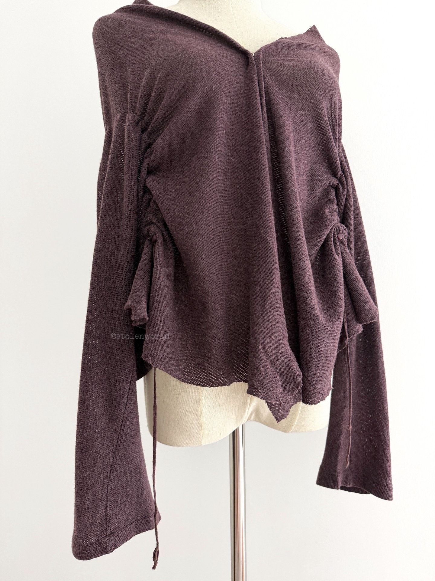 Yohji Yamamoto Yohji Yamamoto Y's Drawstring Top Size L / US 10 / IT 46 - 2 Thumbnail