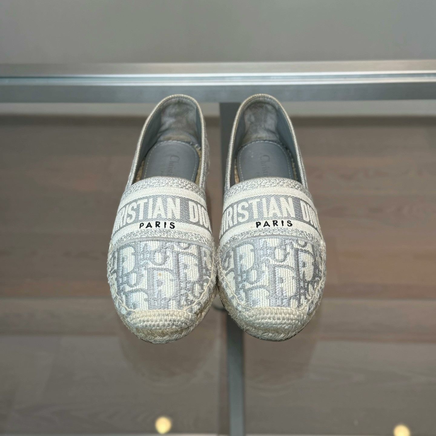 Dior Dior Gray Monogram Fisherman Shoes Size US 4 / IT 34 - 2 Thumbnail