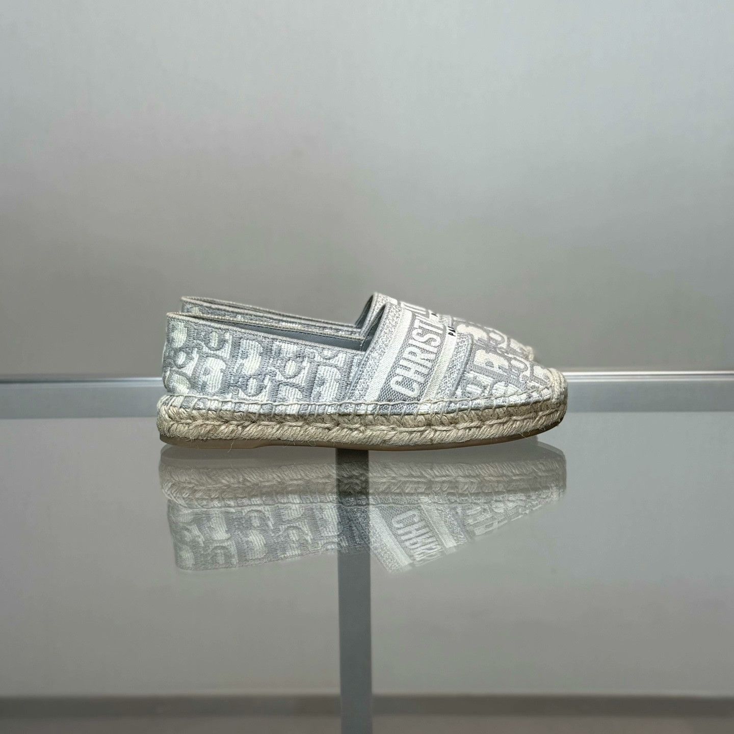 Dior Dior Gray Monogram Fisherman Shoes Size US 4 / IT 34 - 3 Thumbnail