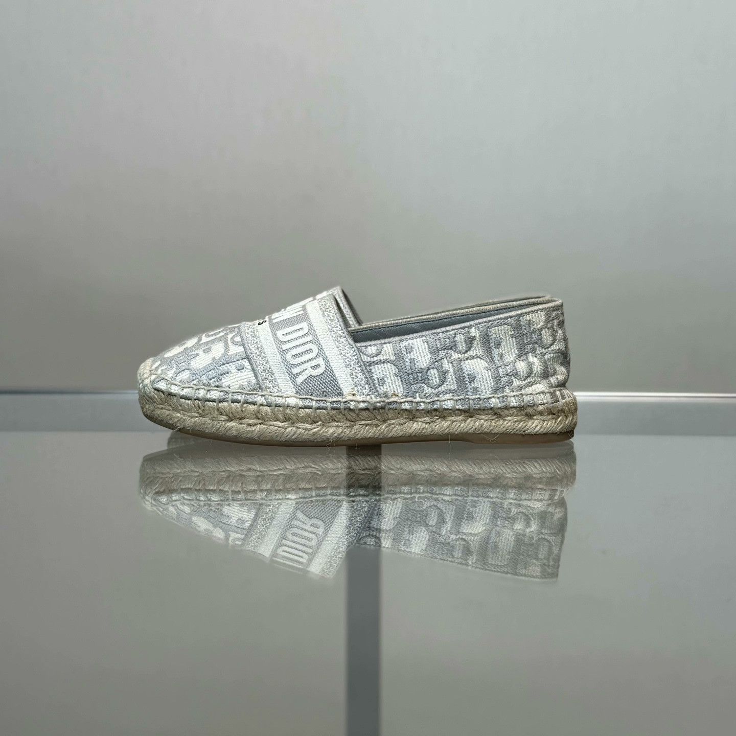 Dior Dior Gray Monogram Fisherman Shoes Size US 4 / IT 34 - 5 Thumbnail