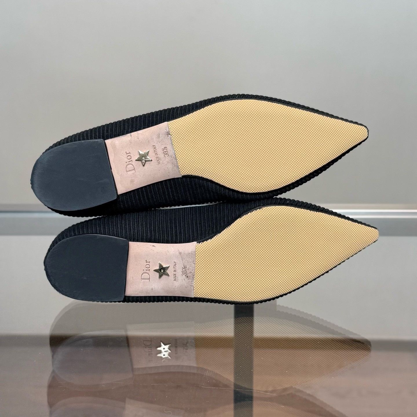 Dior Dior J'Adior Black Pointed-Toe Flats Size US 7.5 / IT 37.5 - 8 Thumbnail