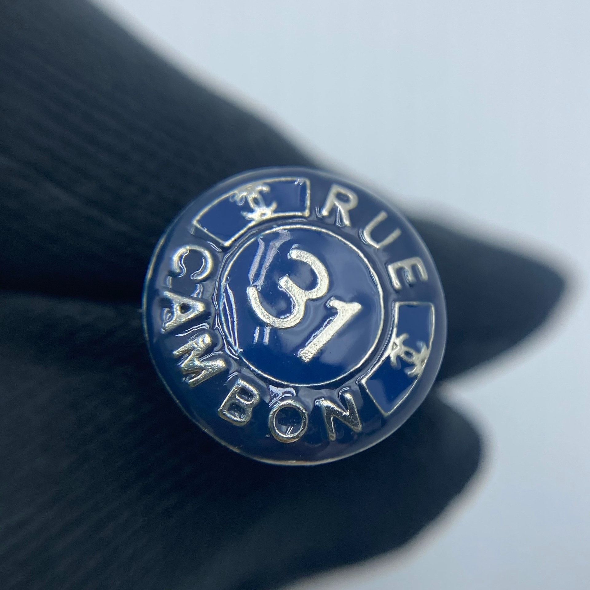 Chanel Chanel Dark Blue Enamel Earrings Size ONE SIZE - 5 Thumbnail