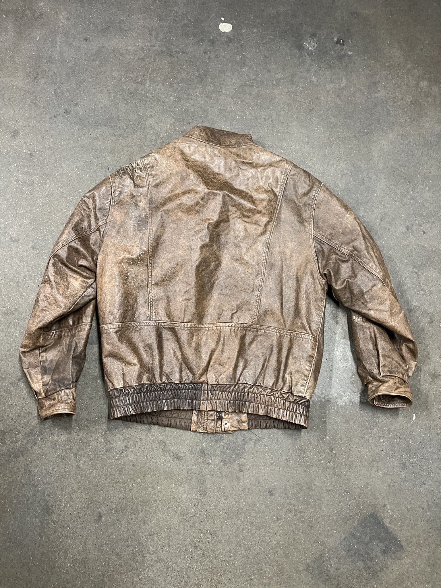 Leather × Vintage Vintage 1980s Brown Leather Jacket Size M Size US L / EU 52-54 / 3 - 3 Thumbnail