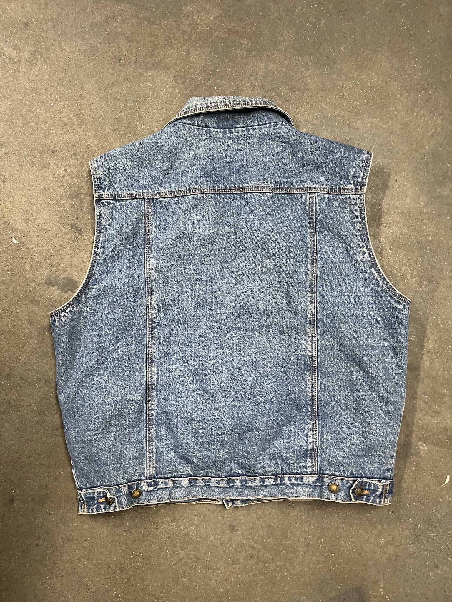 Vintage Vintage 1990s Denim Sherpa Lined Vest Size XL Size US XL / EU 56 / 4 - 3 Thumbnail
