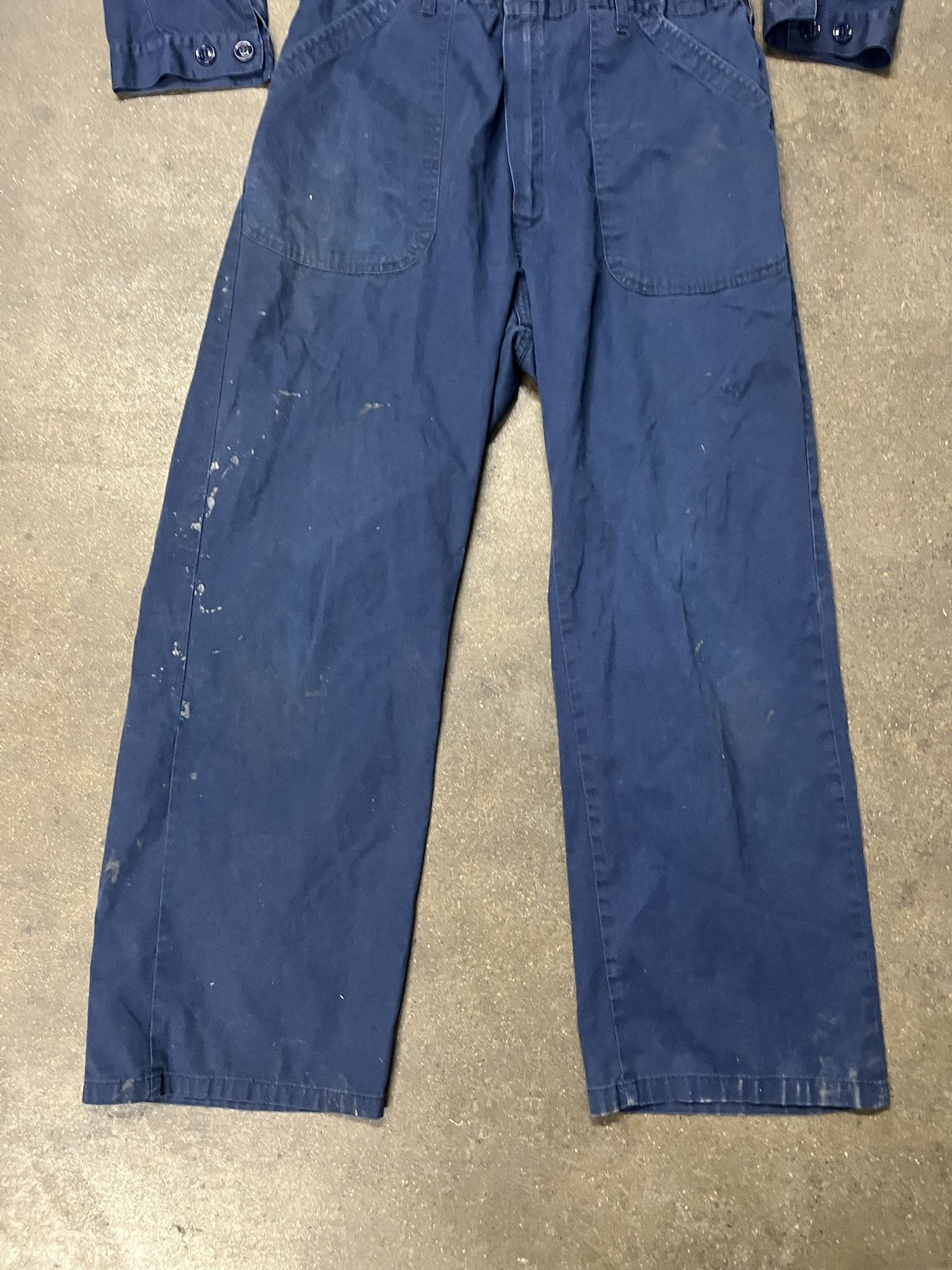 Vintage Vintage 1980s Military US Navy Blue Coverall Jump Suit Size M Size US 35 - 3 Thumbnail