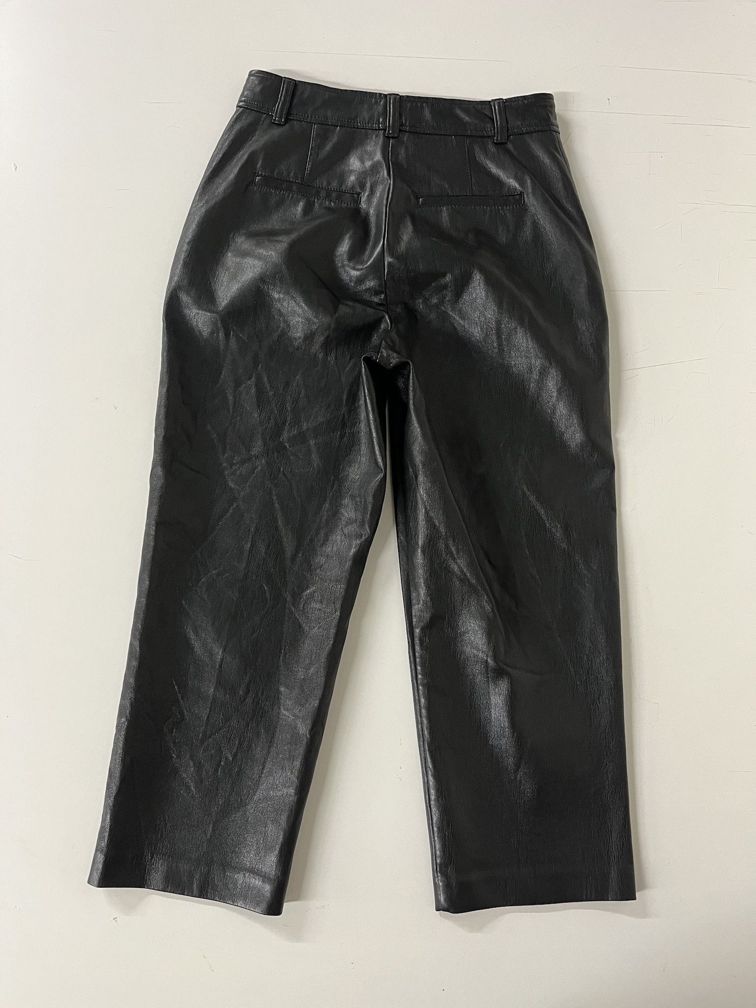 Leather × Vintage Vintage 2000s Black Pleather Polyeurethane Pants Size 27 (4) Size US 27 - 3 Thumbnail