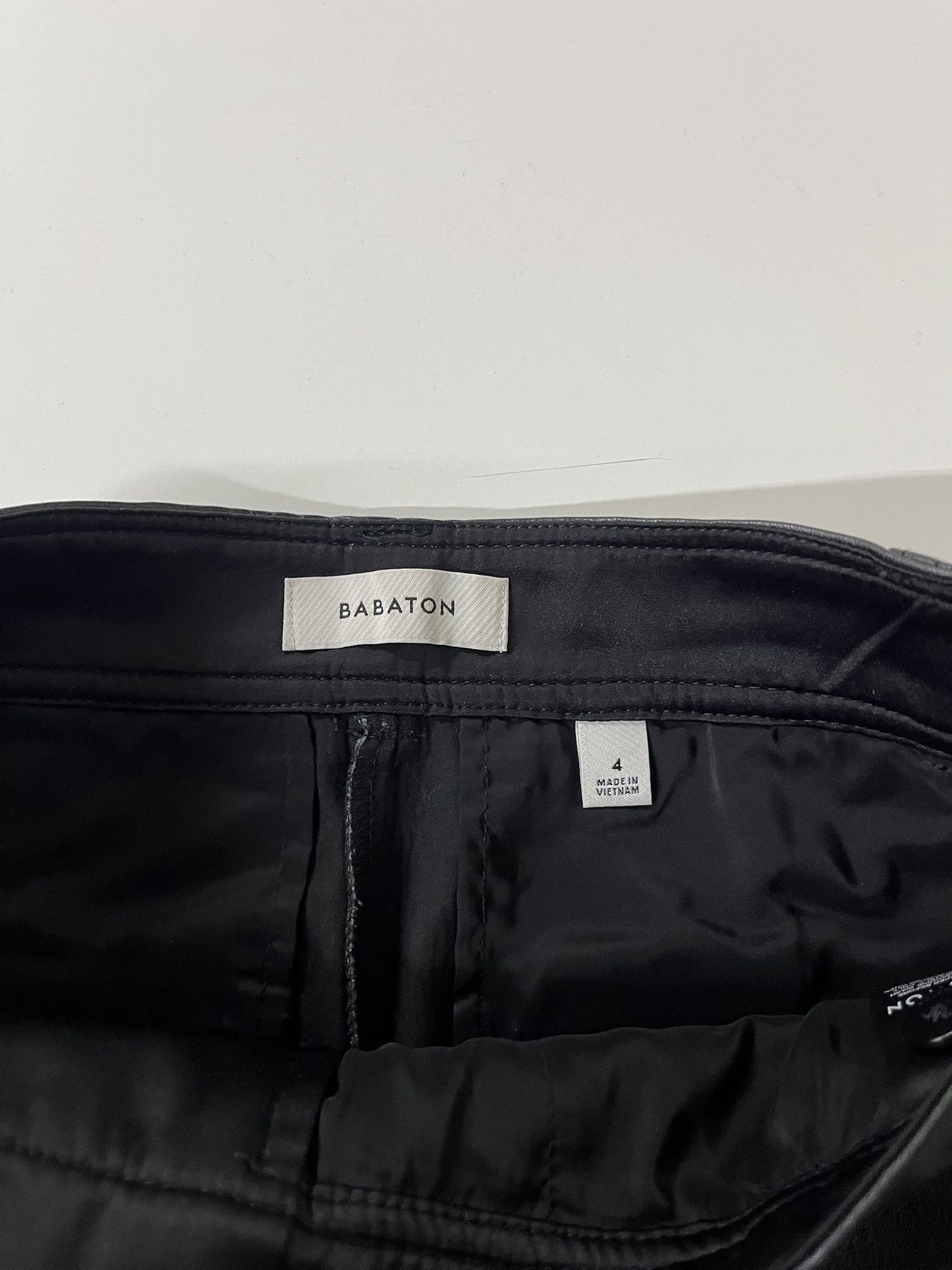 Leather × Vintage Vintage 2000s Black Pleather Polyeurethane Pants Size 27 (4) Size US 27 - 2 Thumbnail